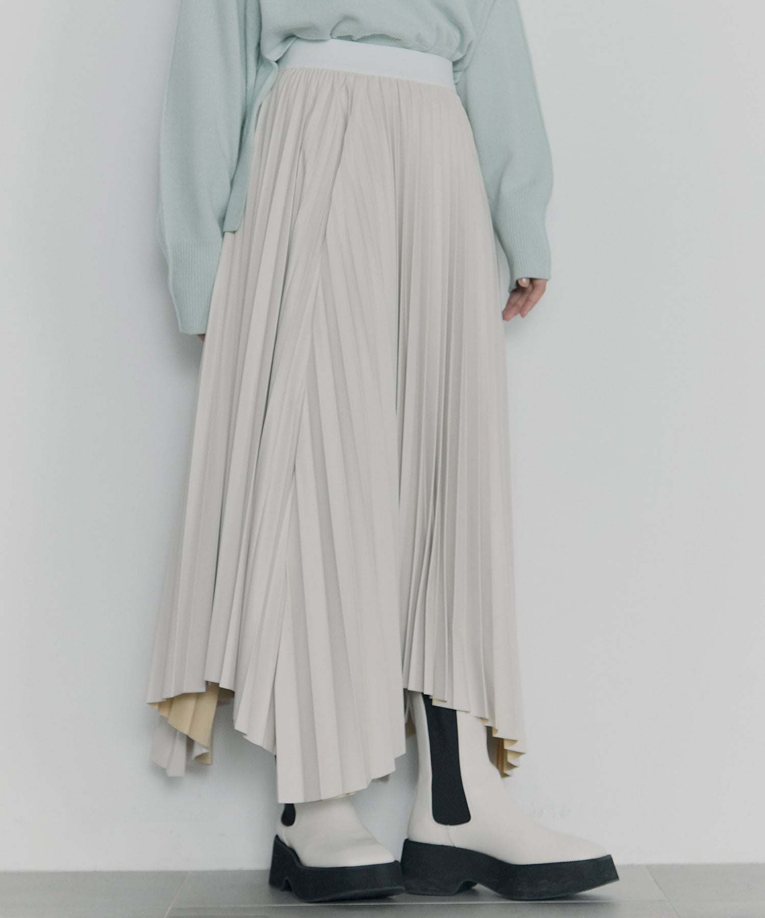 Faux Leather Pleated SK STUDIOUS