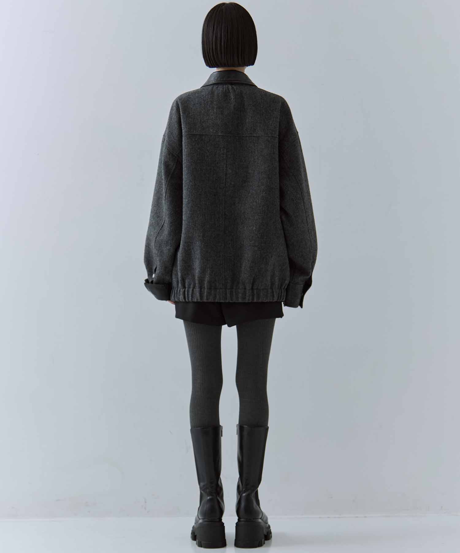 UND TWEED WORK DETAIL BLOUSON AMERI