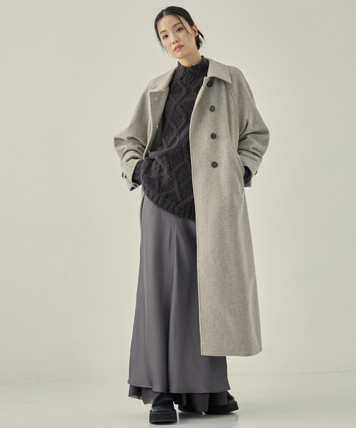 Stand Collar Wool Coat STUDIOUS