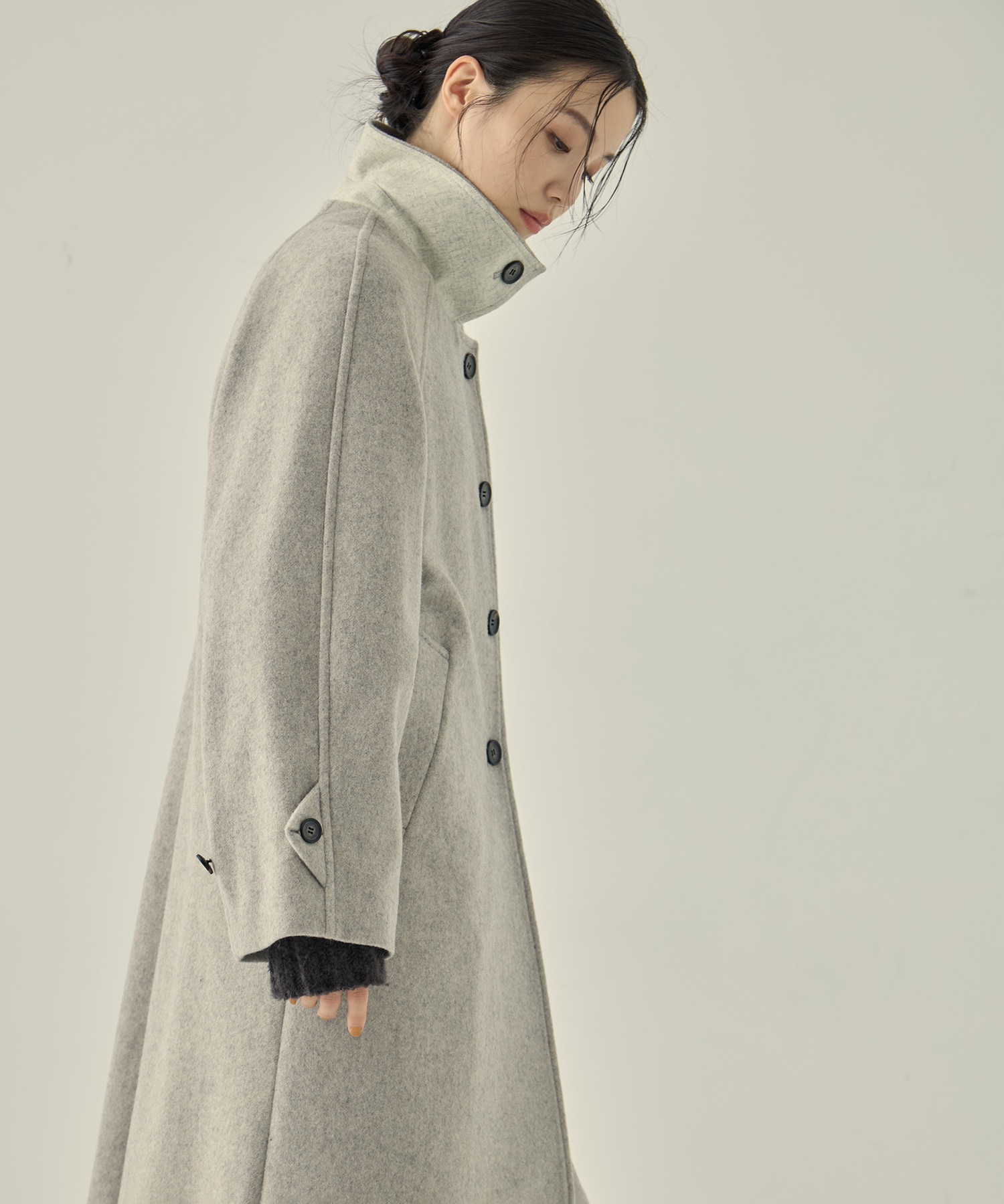 Stand Collar Wool Coat STUDIOUS
