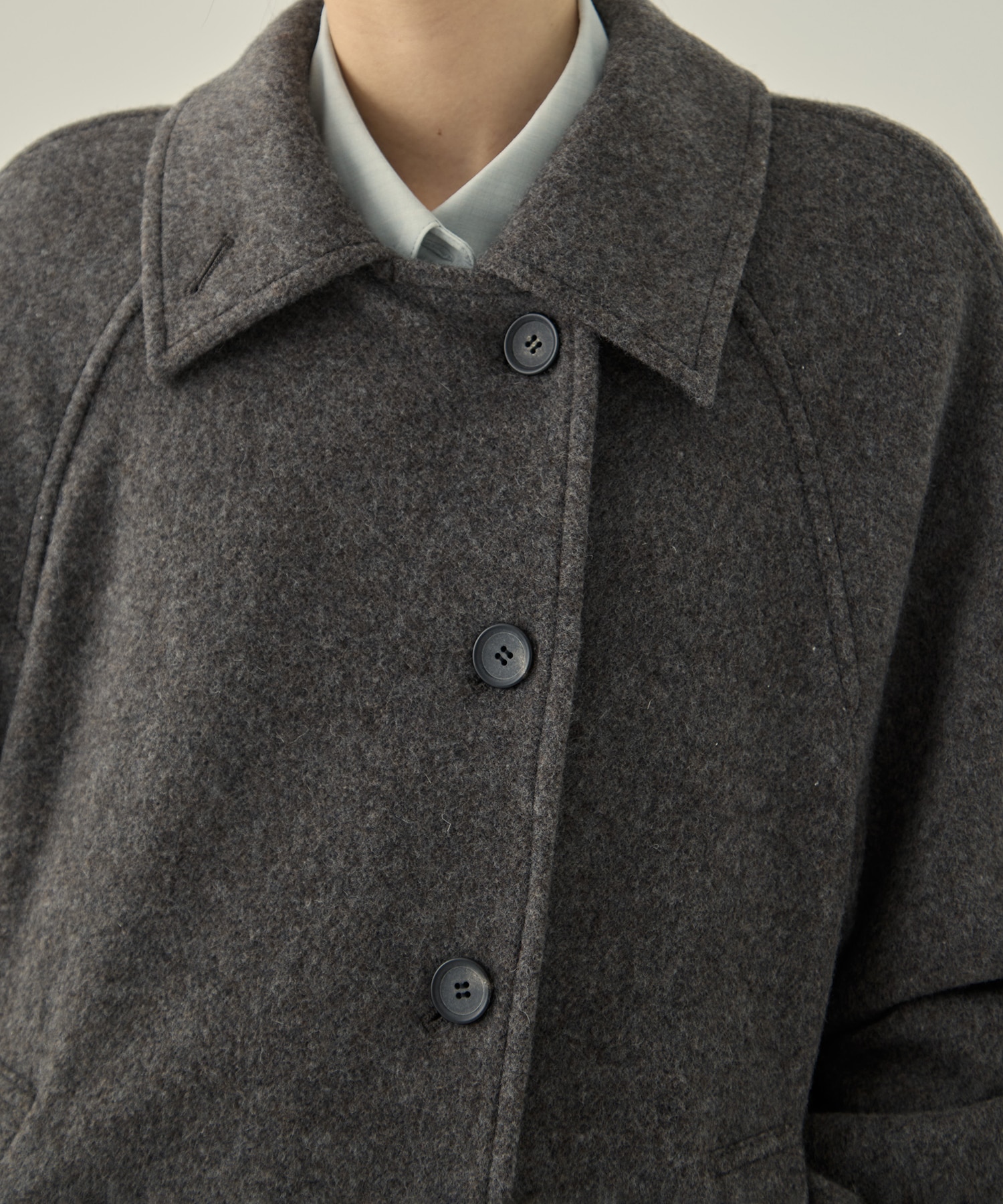 Stand Collar Wool Coat STUDIOUS