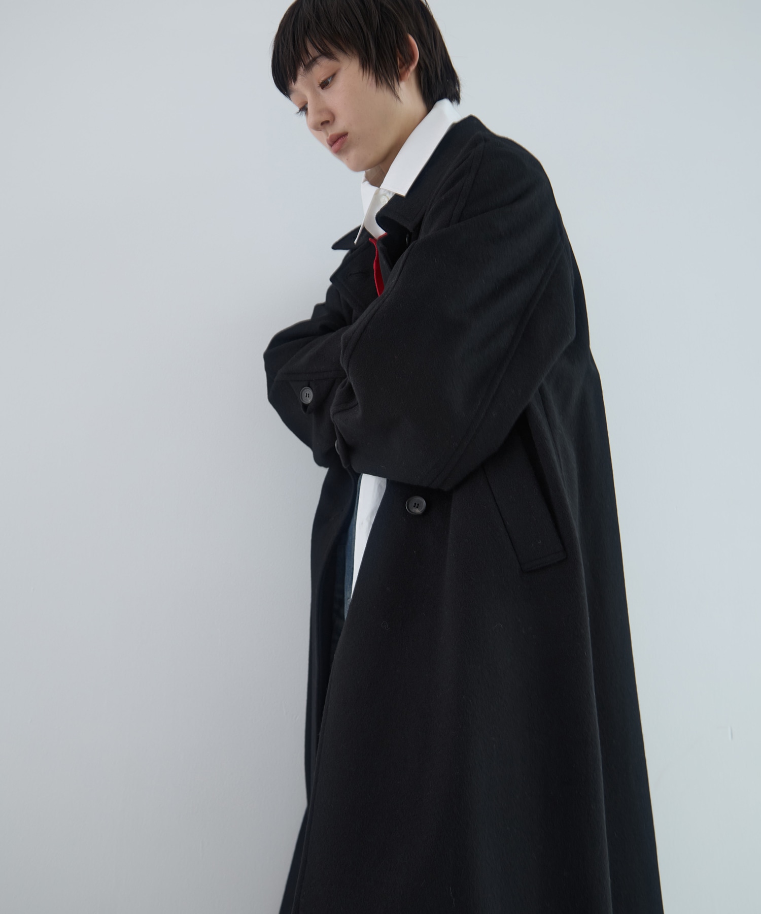 Stand Collar Wool Coat STUDIOUS