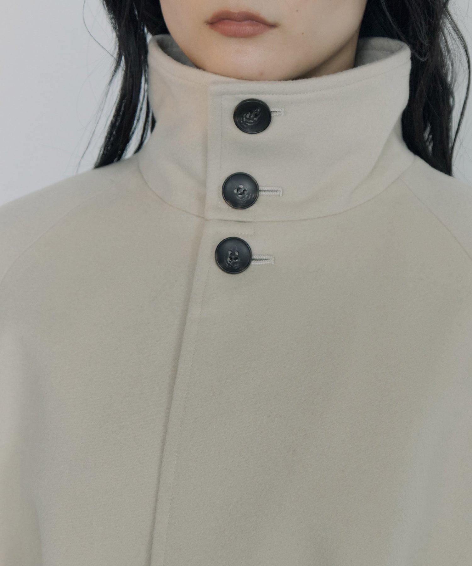 別注スタンドカラーロングコート Dessin de mode