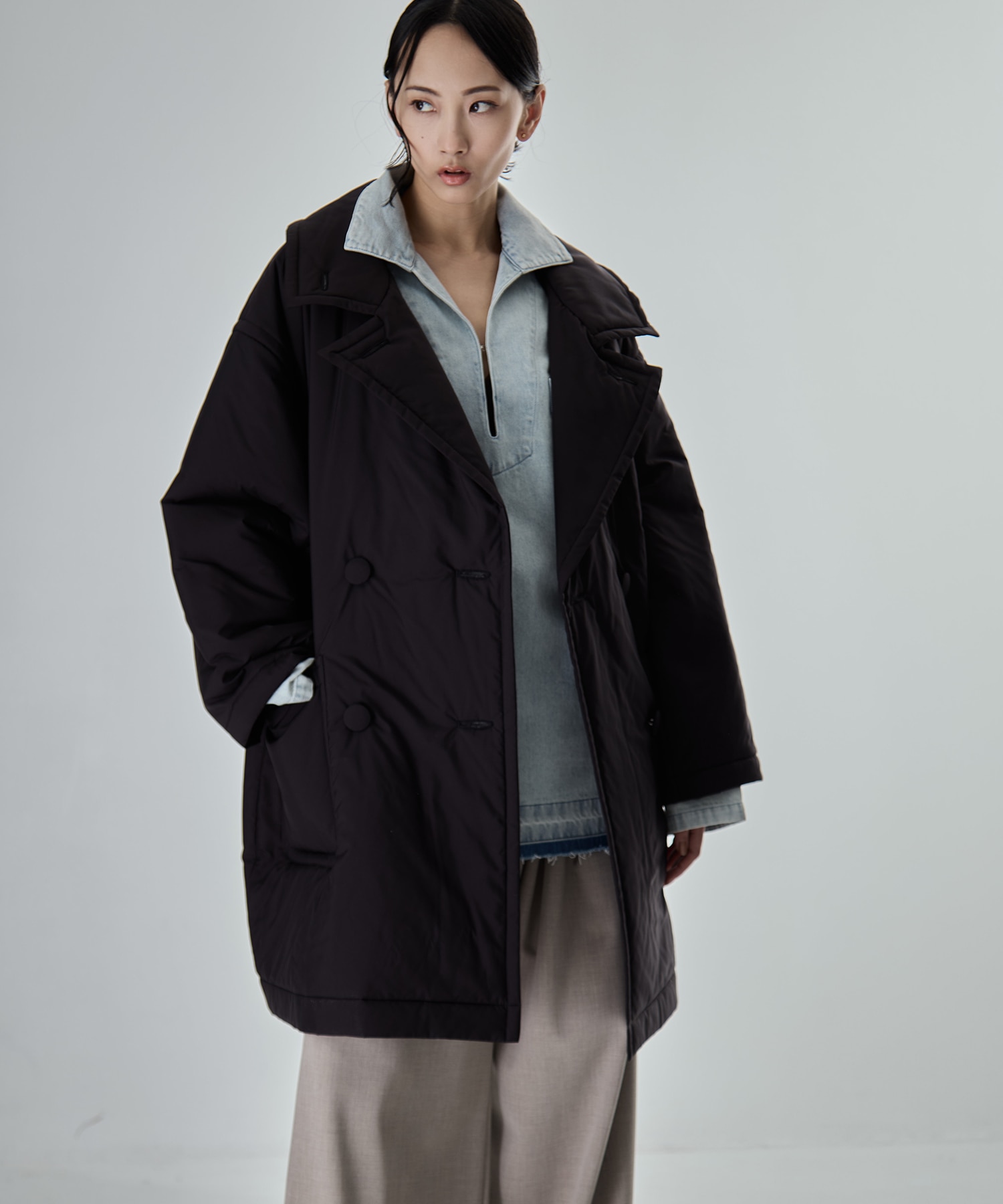 PADDED BUTTON COAT STUDIOUS