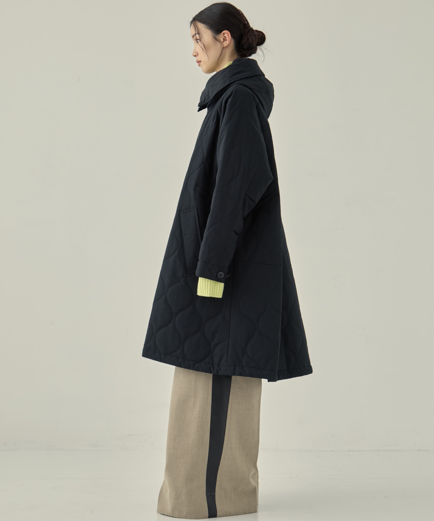 リサイクル60/40クロスキルティングフーディー VACHEMENT