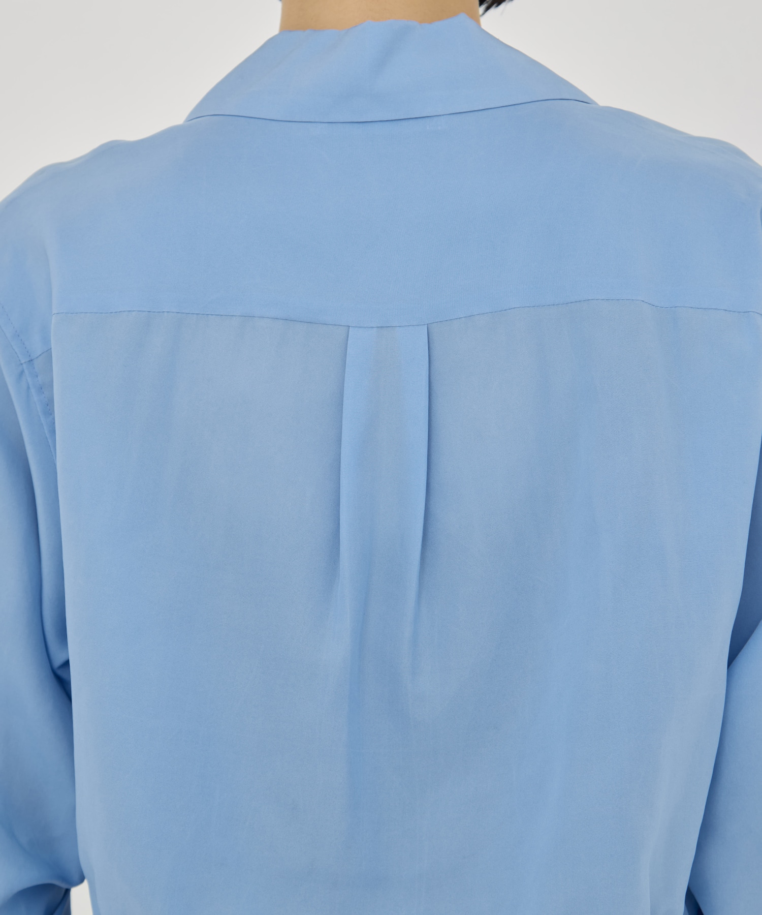 CROPPED COTTON OPEN-COLLAR SHIRT CINOH