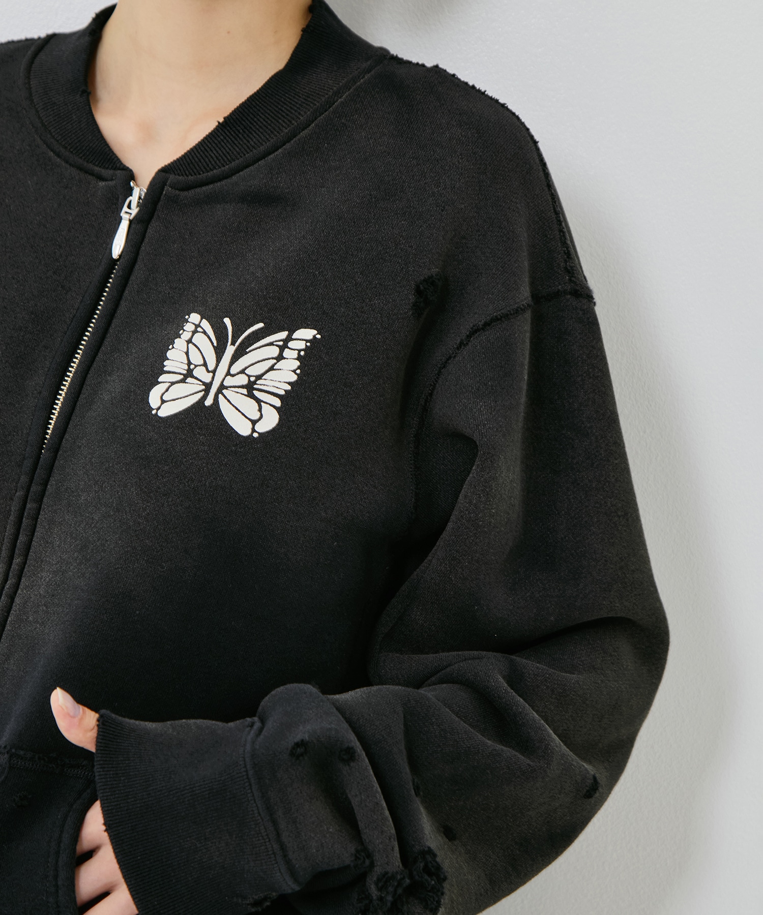 Deconstructed Zipped Sweat Needles