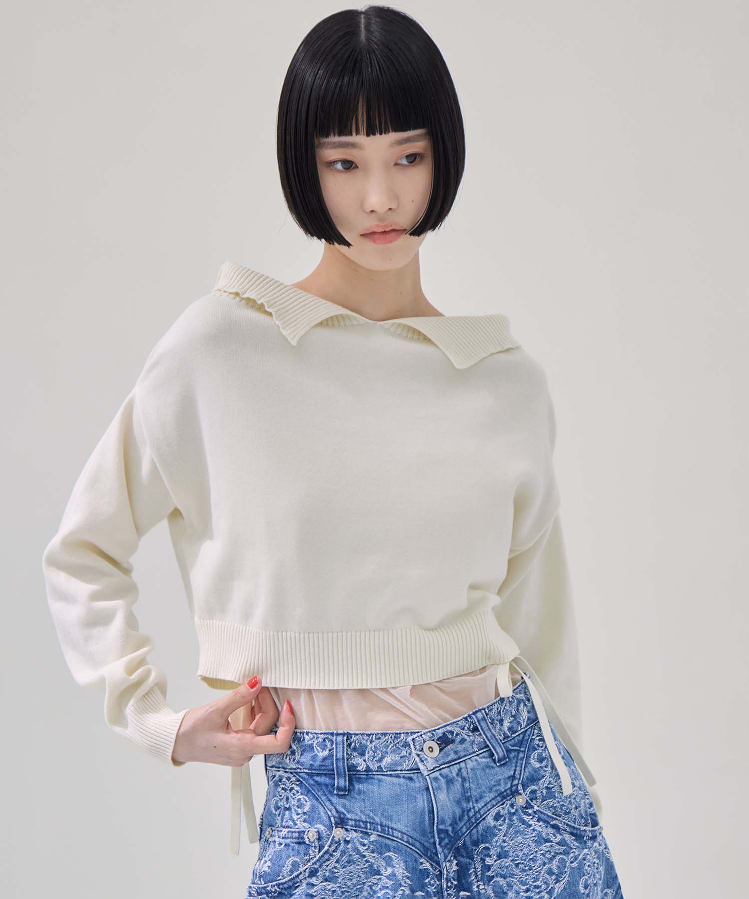 別注2WAY BORELO KNIT TOPS TAN