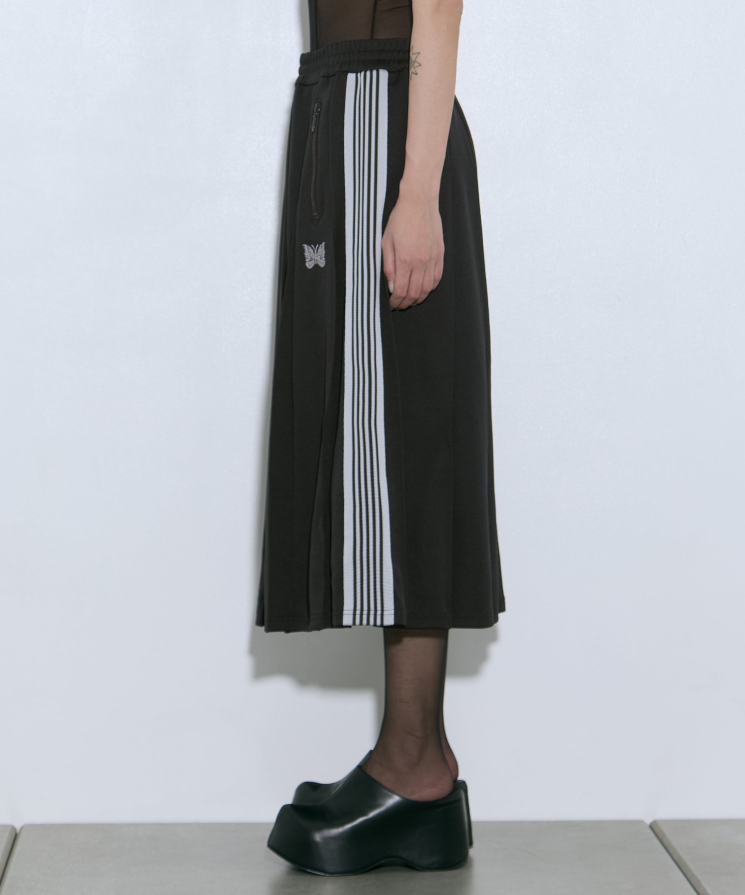 Pleated Track Skirt - Poly Smooth 