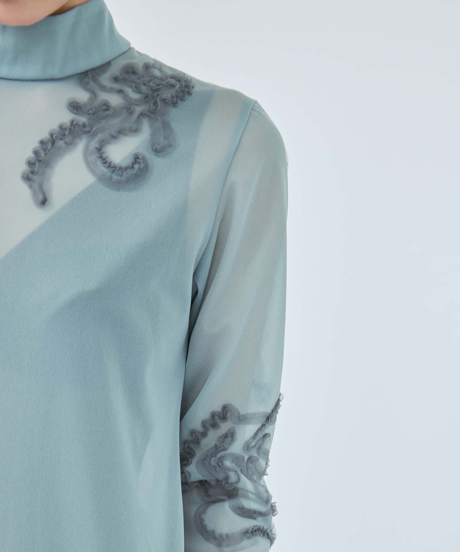 別注Moon road embroidered sheer top MURRAL