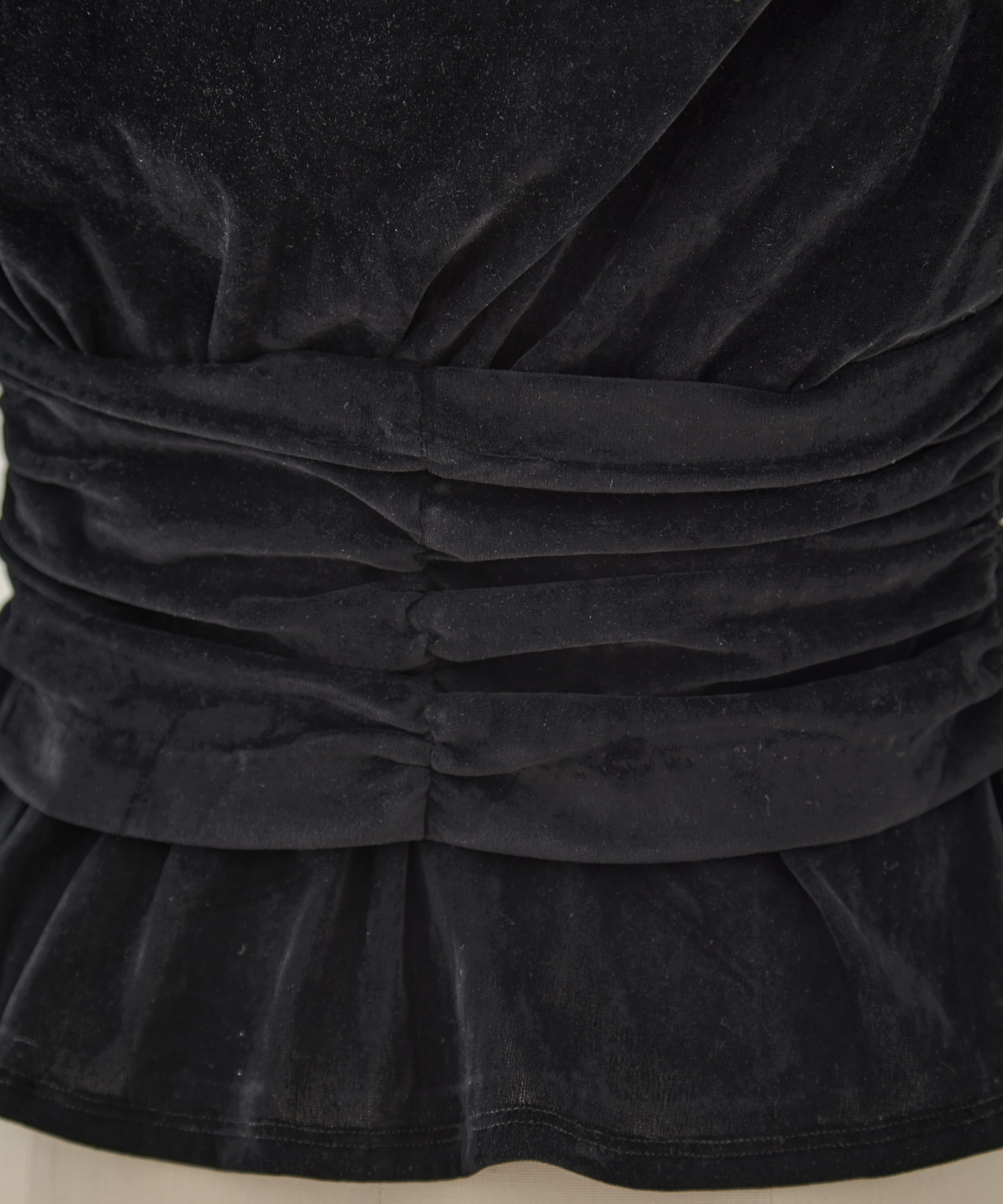 VELVET TULLE GATHERED TOP FETICO