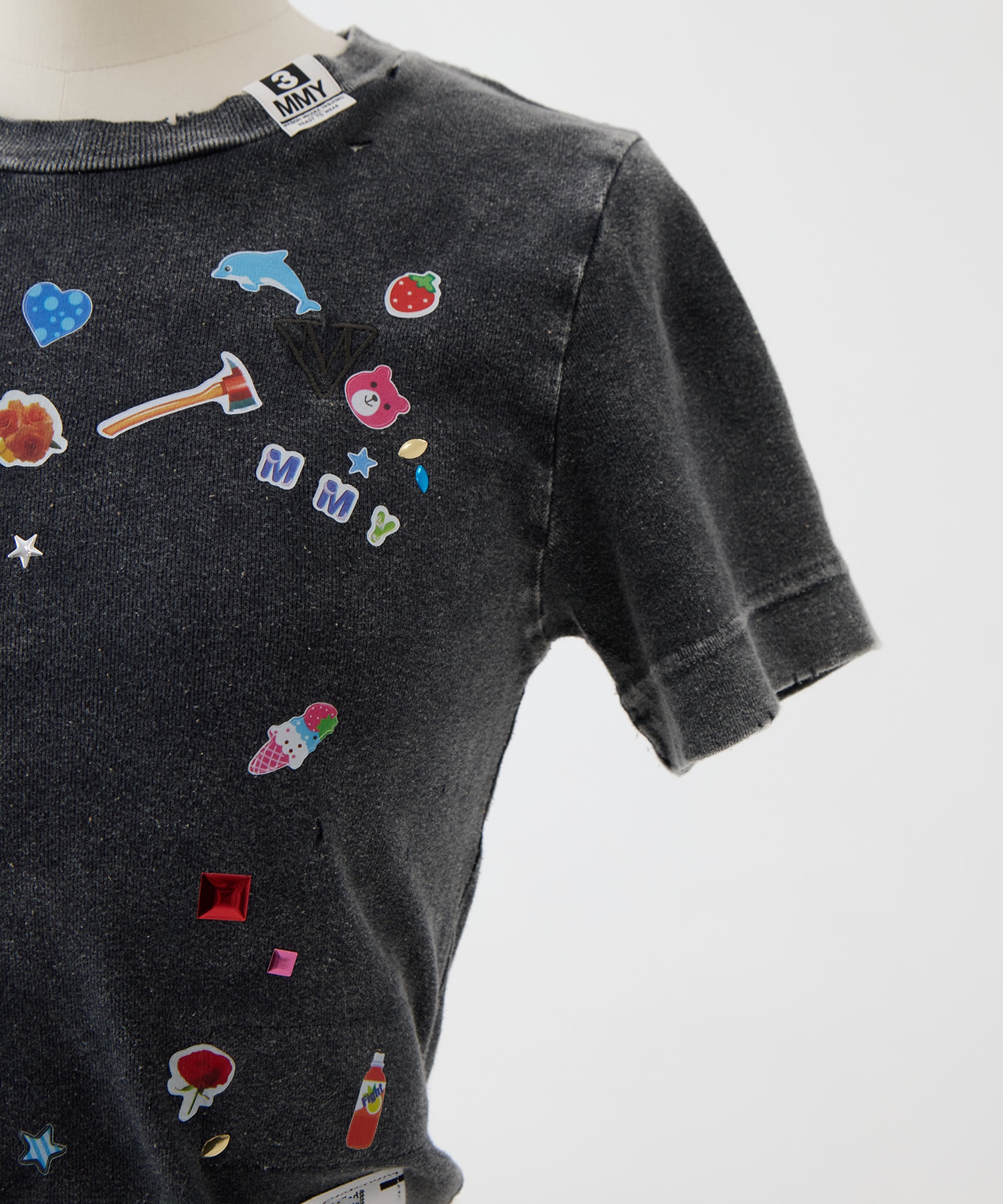 BLEACHED KIDS STICKER MINI TEE Maison MIHARA YASUHIRO