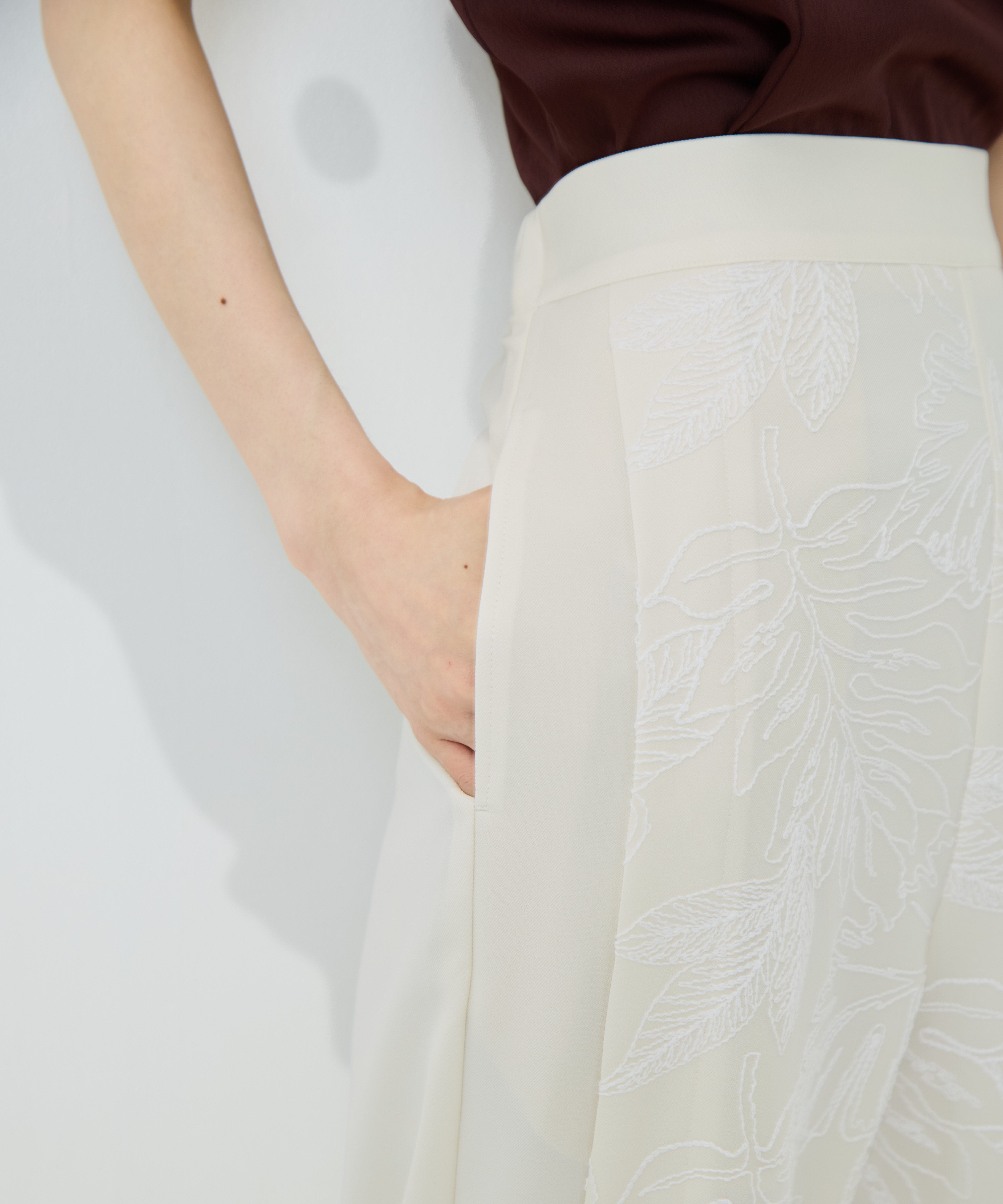 別注 FLOWER LACE POCKET PANTS UJOH