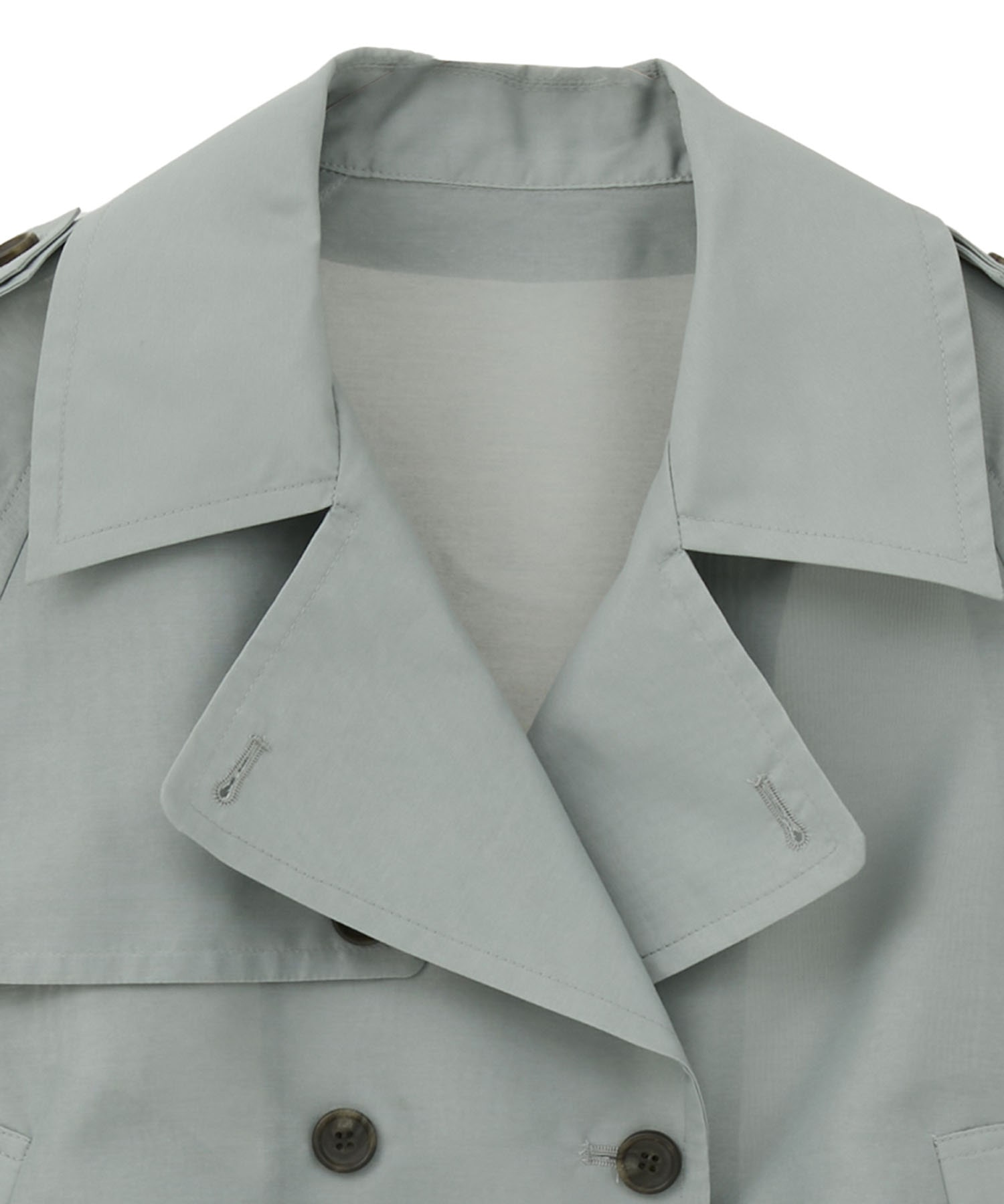 SHEER SHORT TRENCH JACKET CLANE