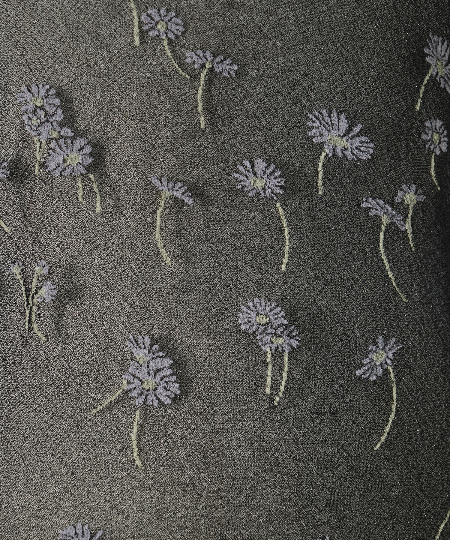 Floral Pattern Long Sleeve Sheer Knit Top Mame Kurogouchi