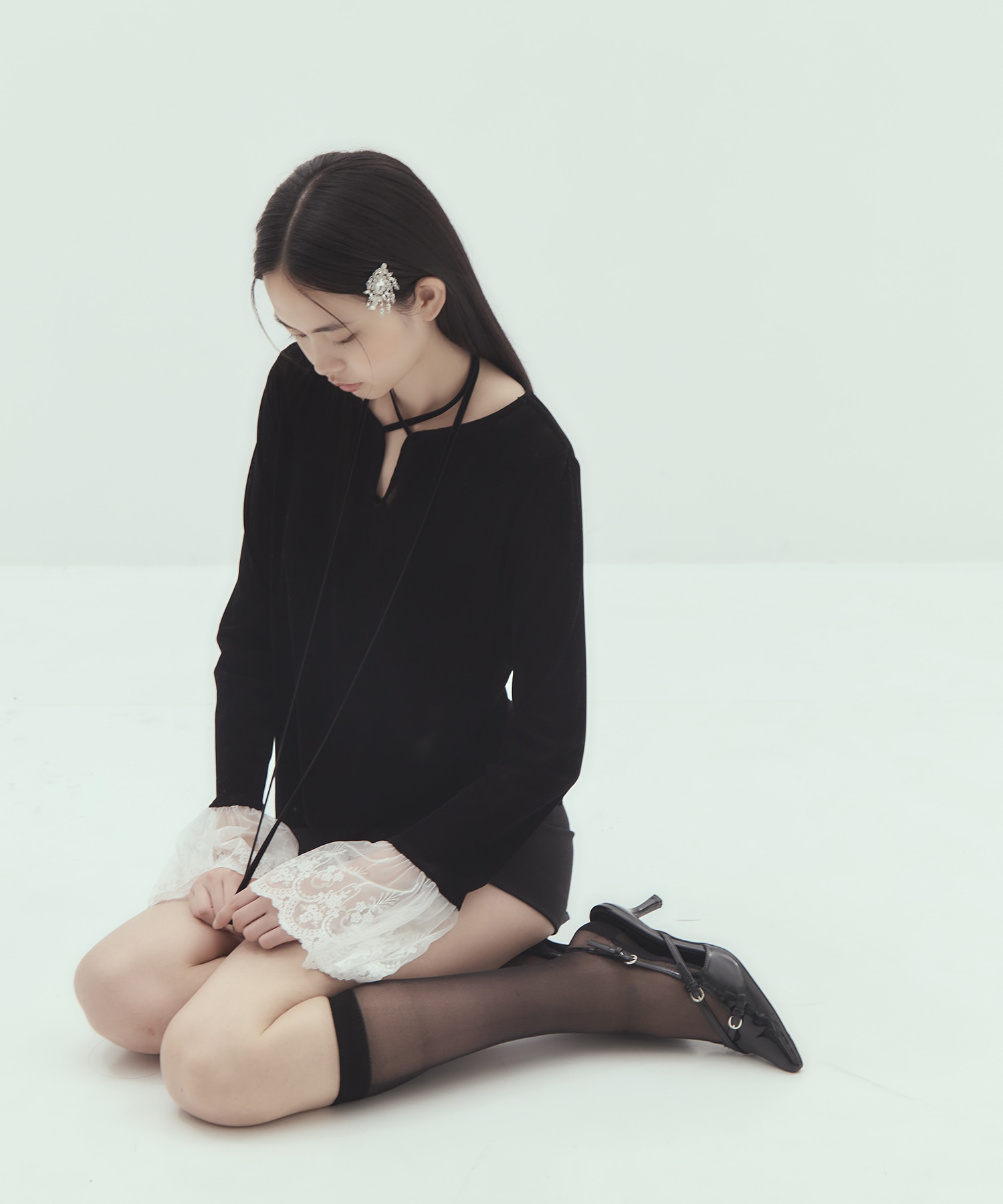 別注 flocky tulle pullover tanakadaisuke
