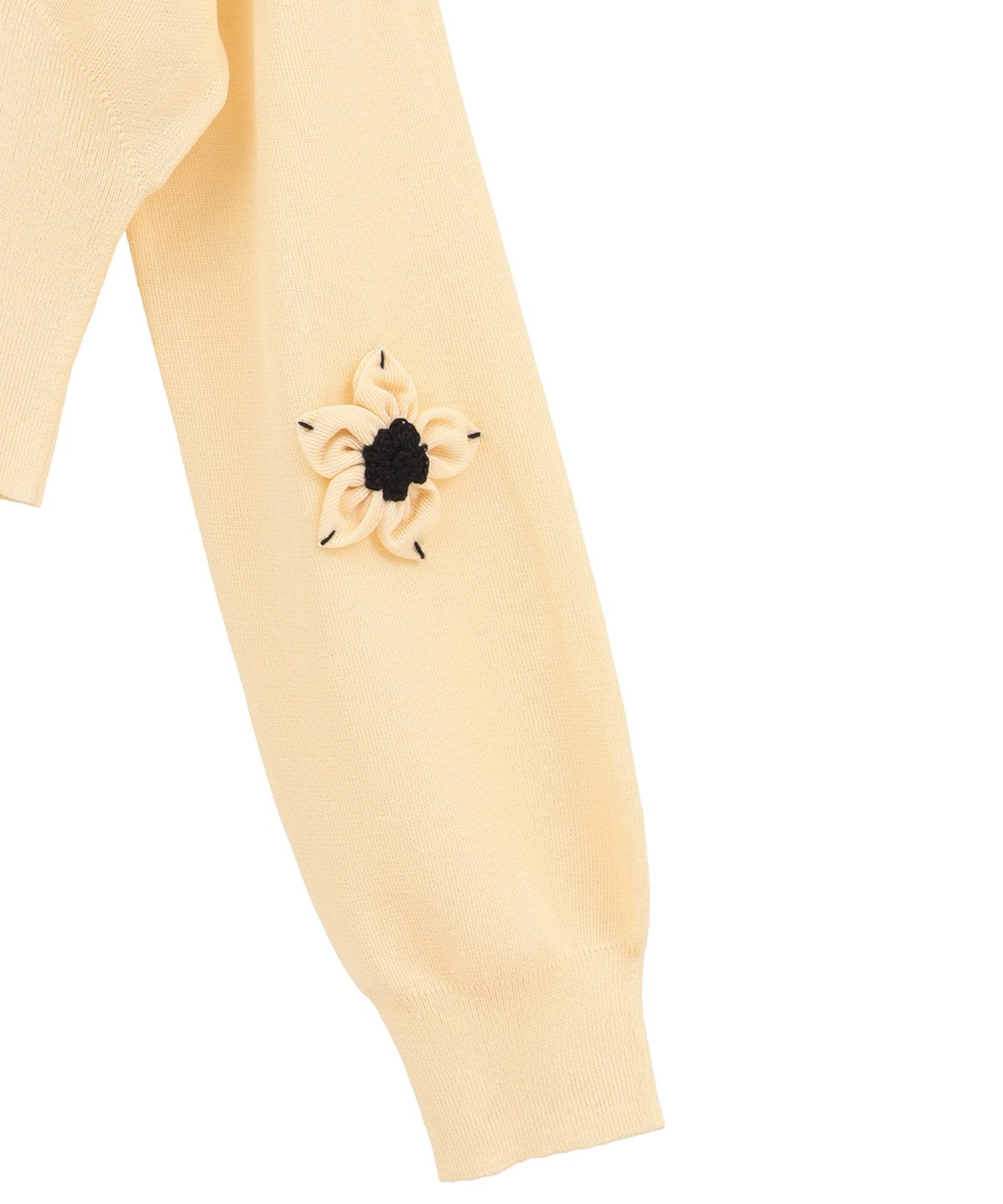 FLOWER MOTIF KNIT CARDIGAN CLANE