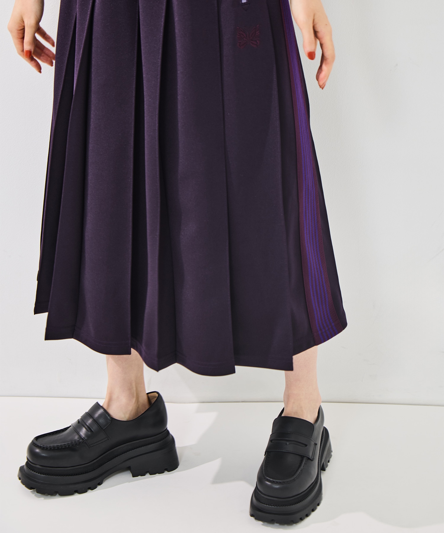 Pleated Tarack Skirt-Poly smooth Needles