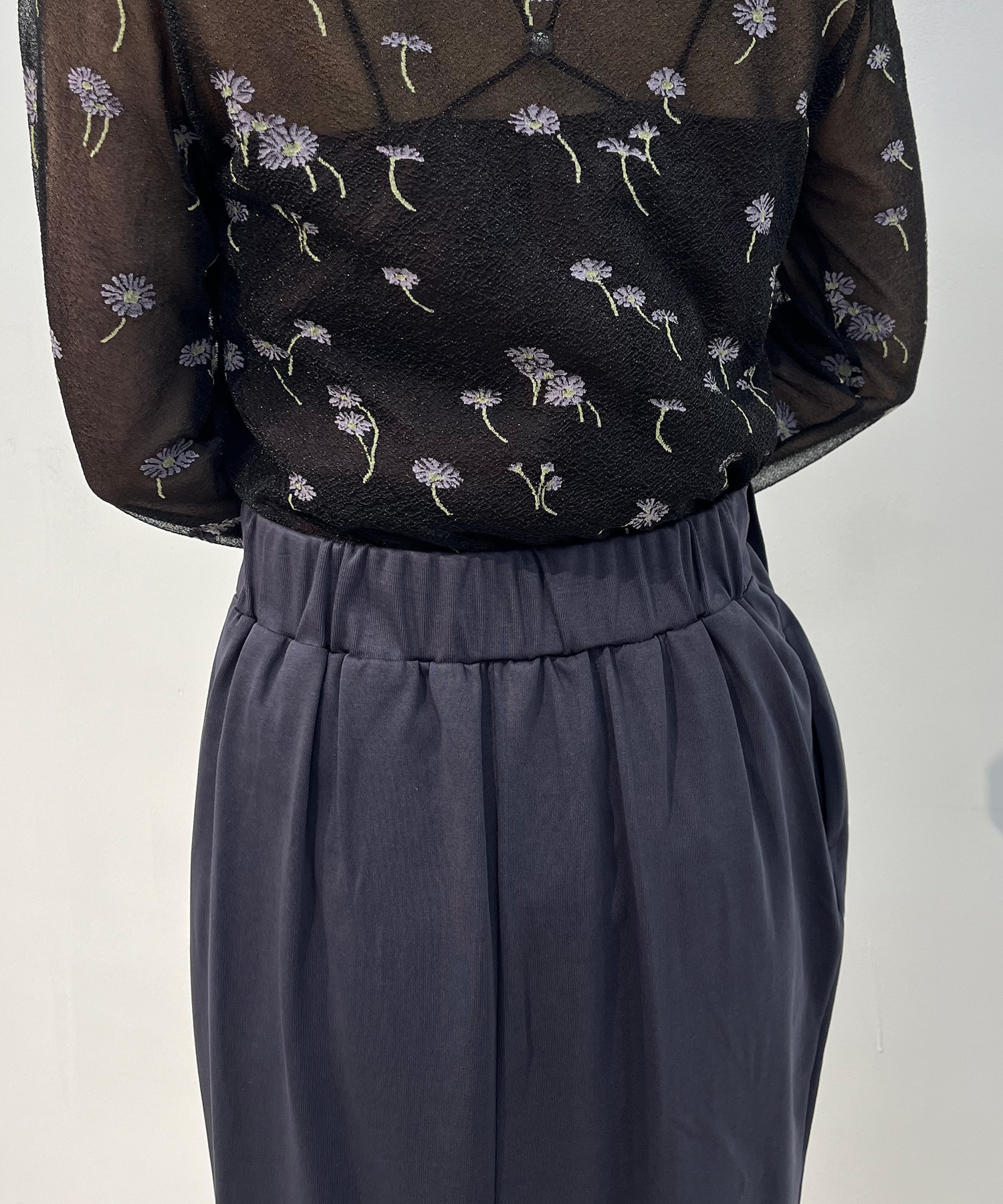 Cotton Jersey Asymmetric Skirt Mame Kurogouchi