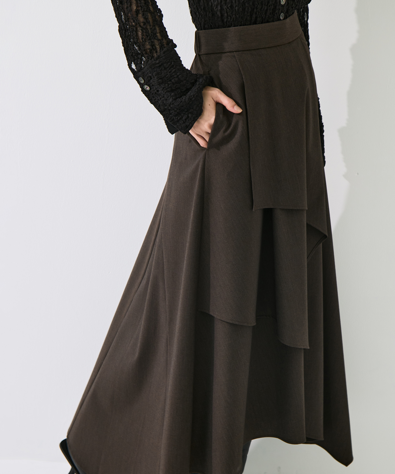 Layered Flare Skirt STUDIOUS