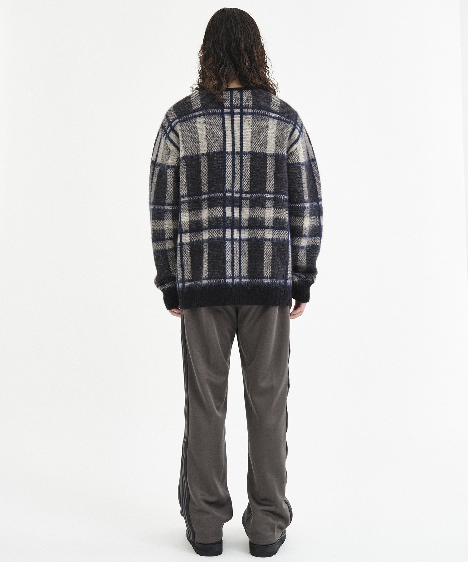 〈別注〉Mohair Cardigan - Original Check With Papillon NEEDLES