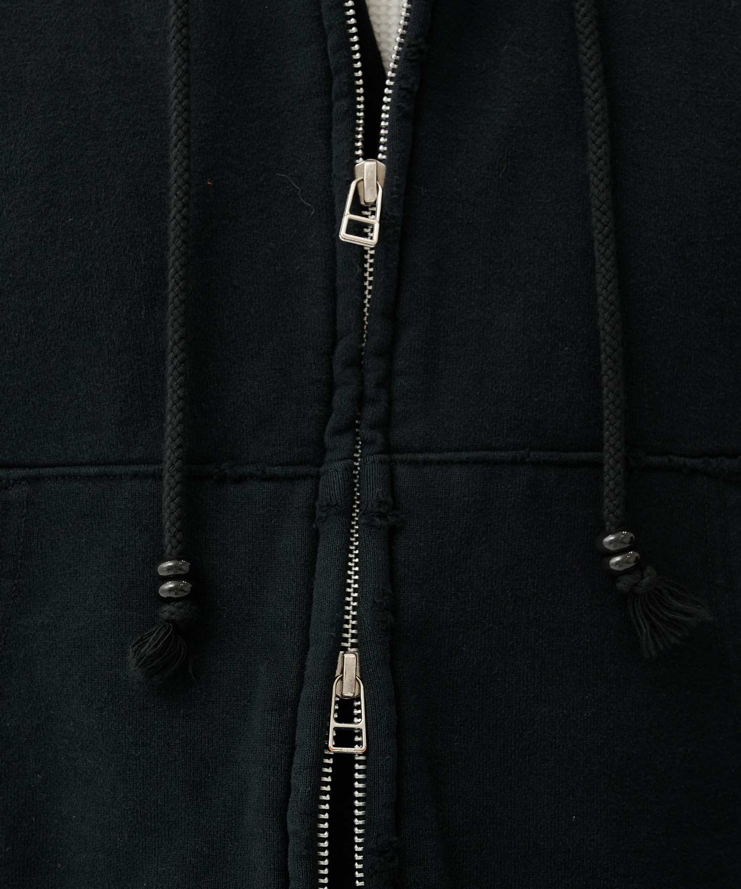 別注 DAMAGED PANELLED ZIP UP HOODIE NVRFRGT