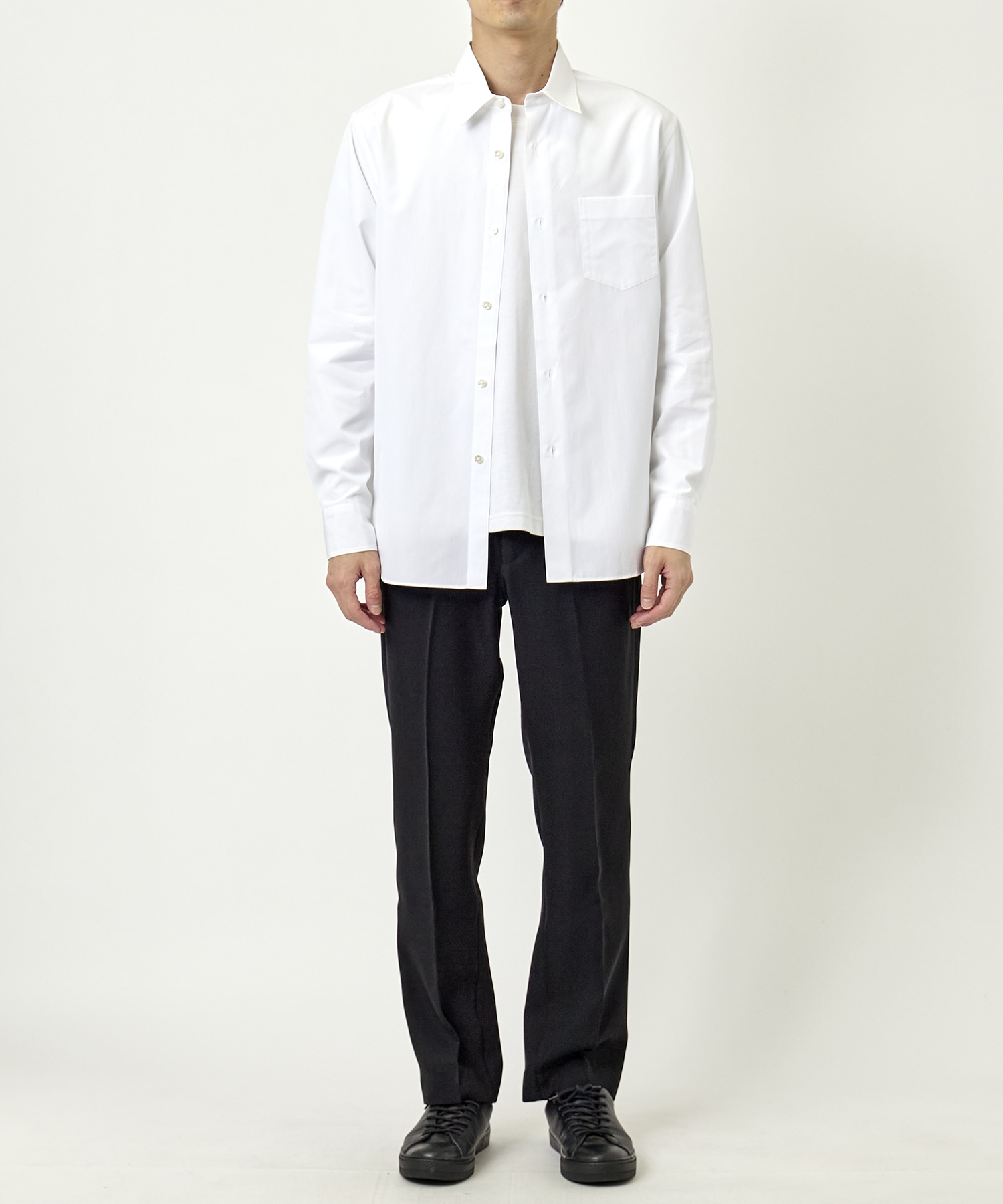 Watteau pleated cotton shirt FUMITO GANRYU