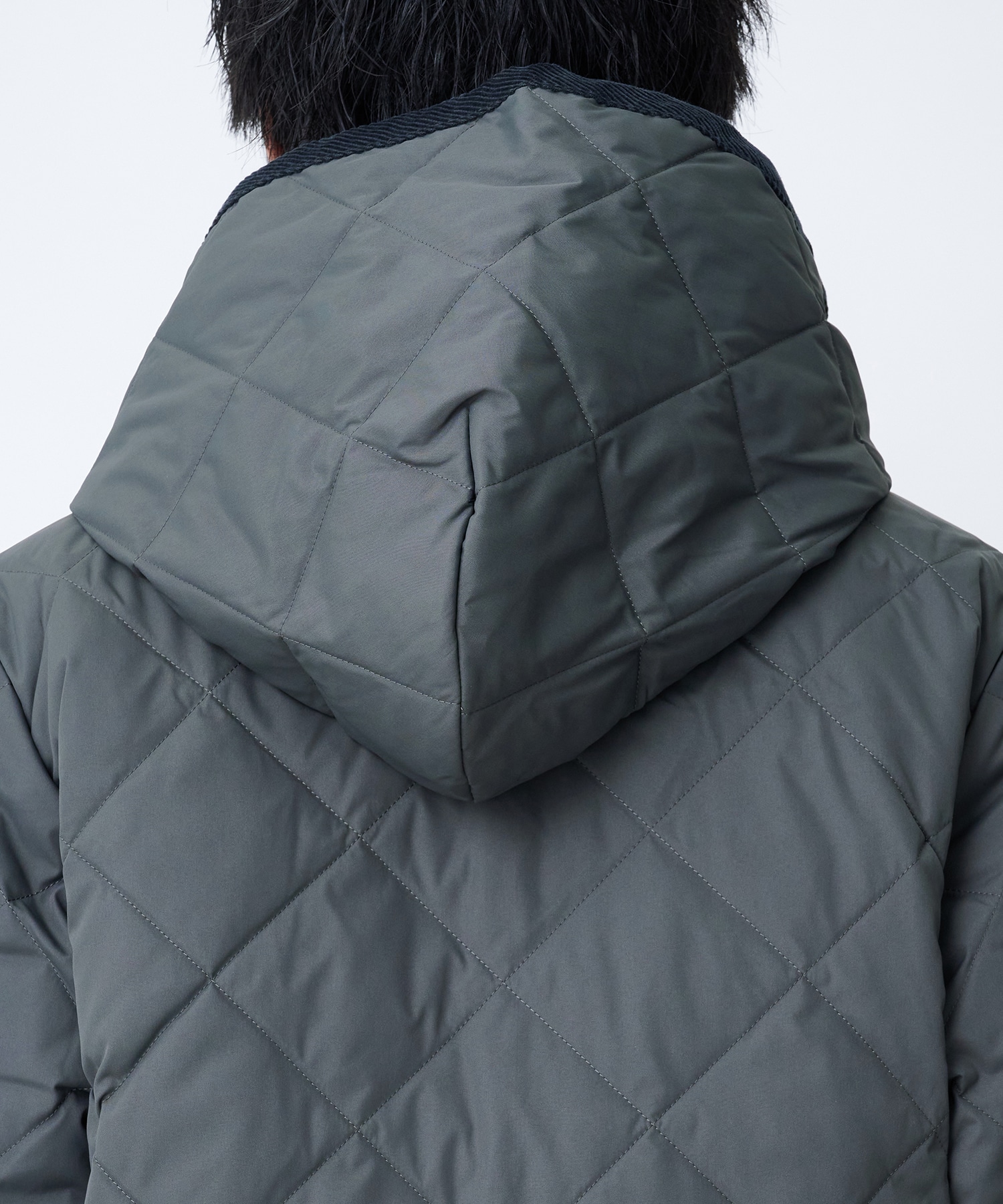 PIPING HOOD LONG DOWN COAT TAION/TAION EXTRA