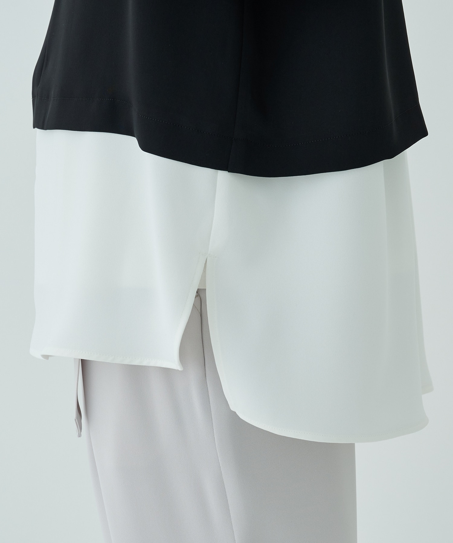 Double Cloth AsymmetricalStripe Short Sleeve Shirt CULLNI
