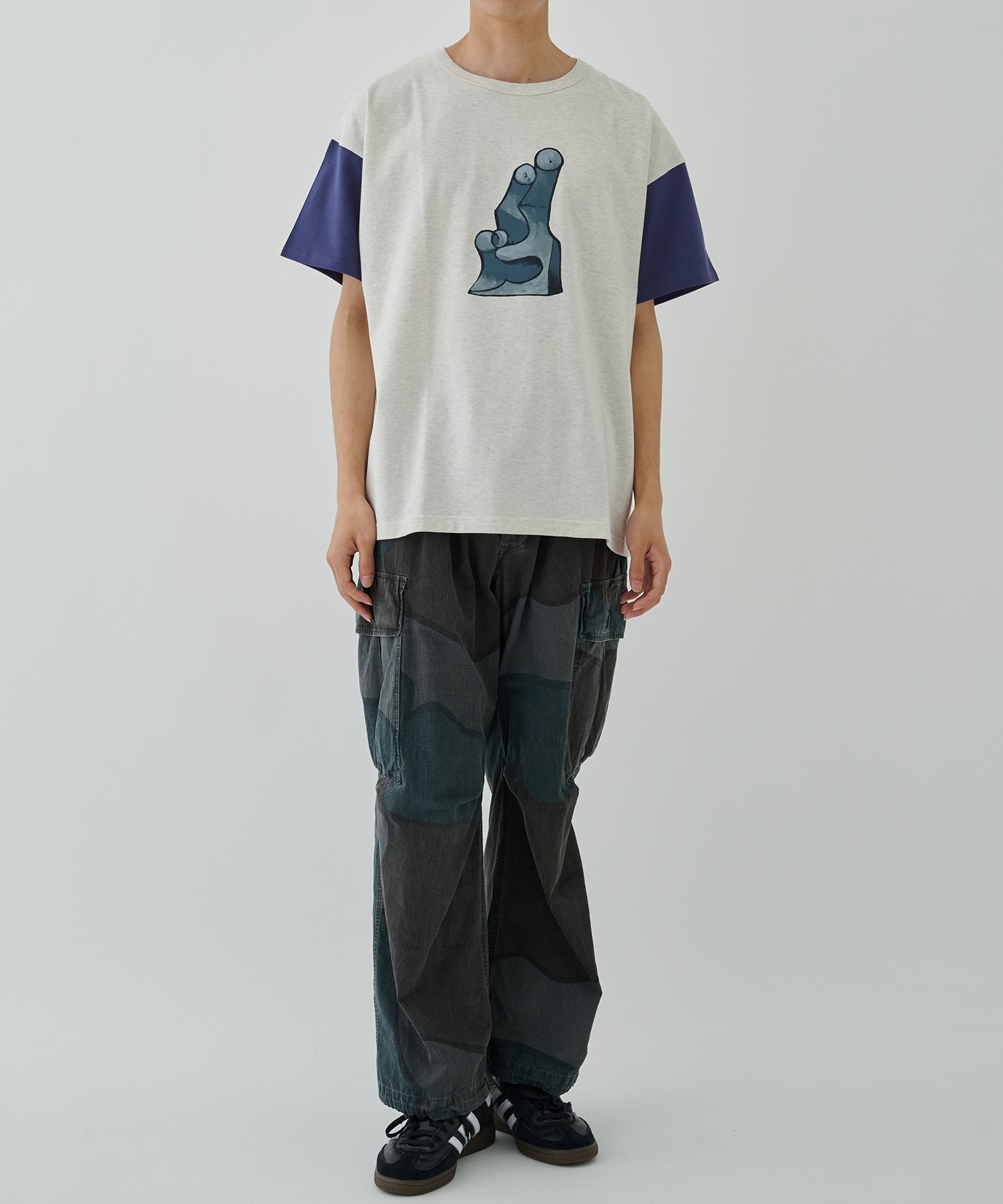 CUBISM PEACE 2TONE H/S T-SHIRT Sasquatchfabrix.