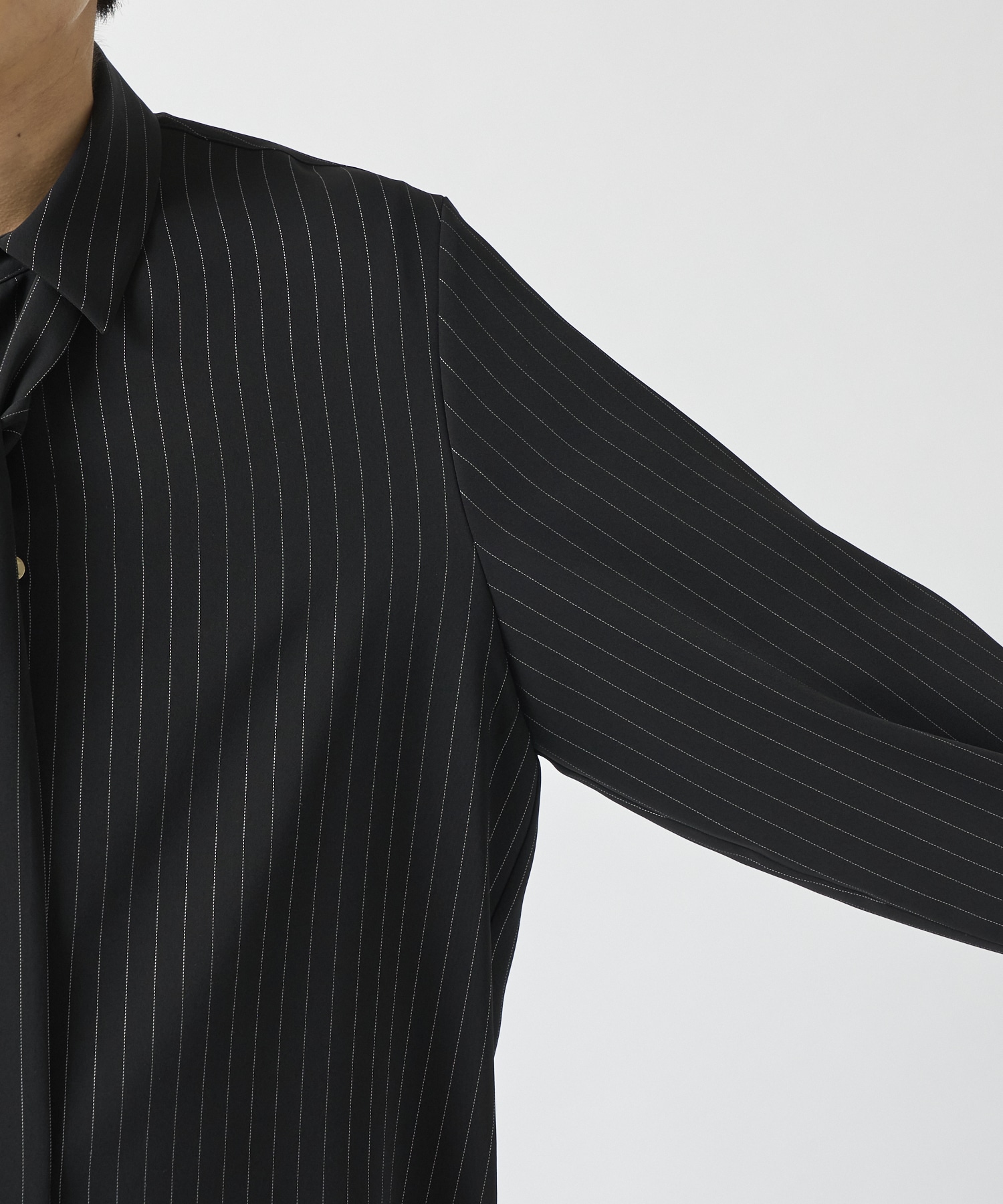 Stripe Double Satin Bowtie Shirt CULLNI