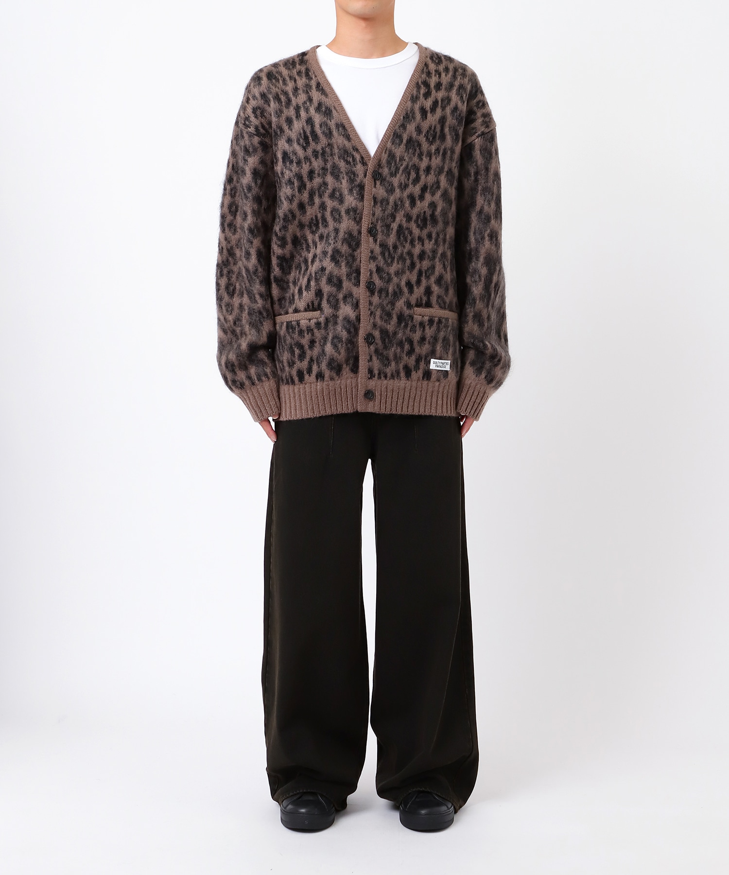 LEOPARD HEAVY MOHAIR CARDIGAN WACKO MARIA