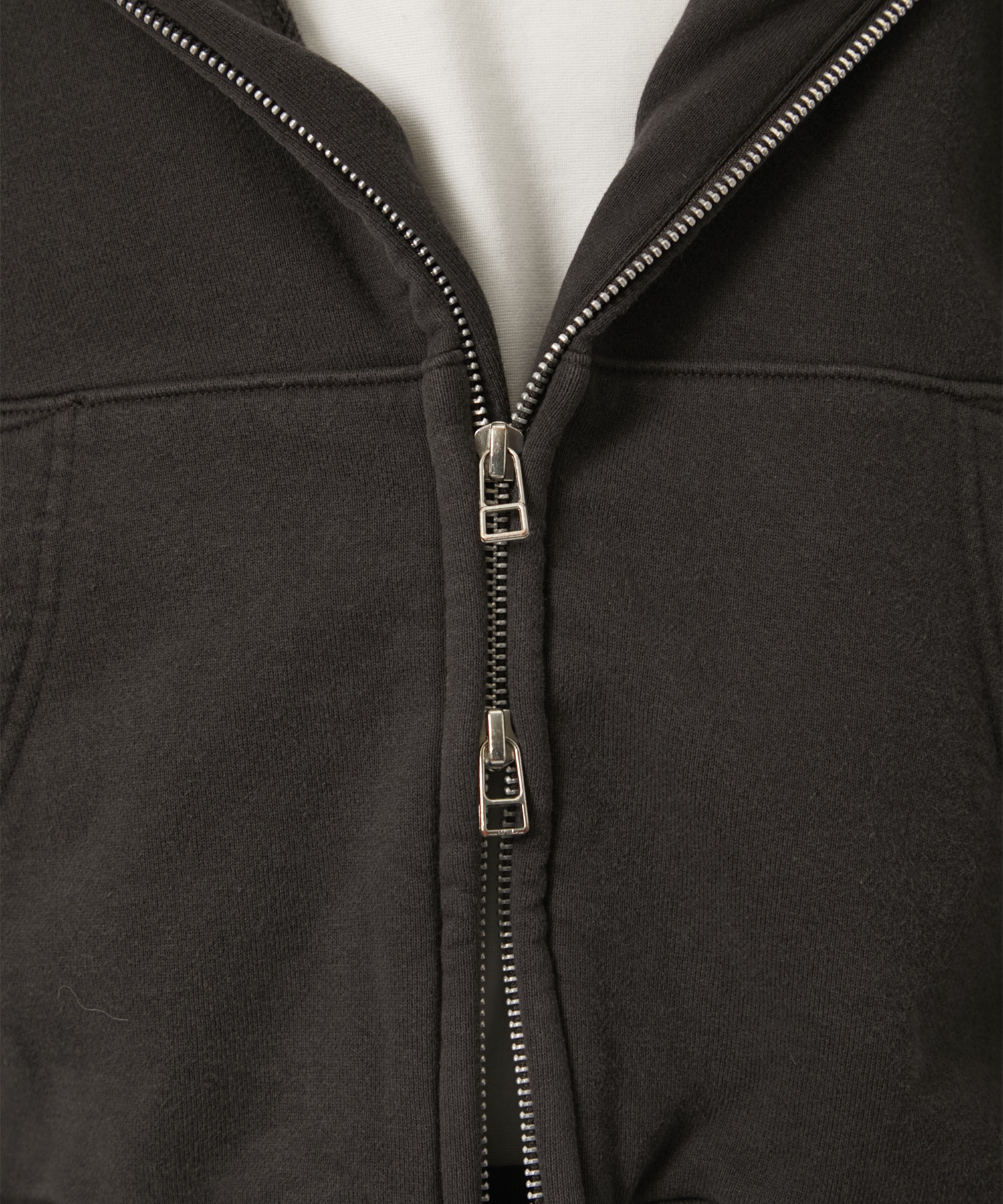 PANELLED ZIP UP HOODIE NVRFRGT