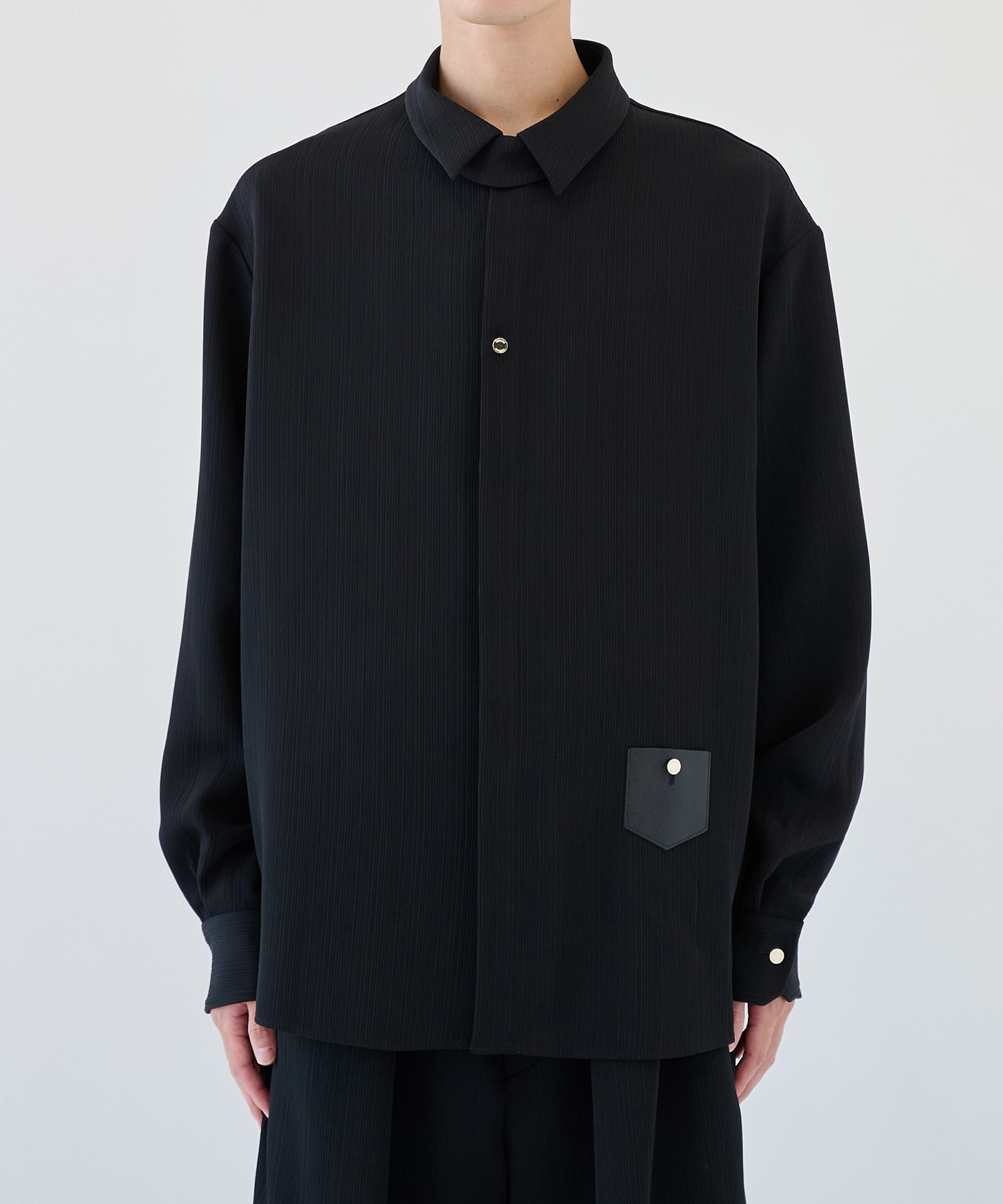 別注 Minimal Pocket L/S PLEATS SHIRTS CULLNI