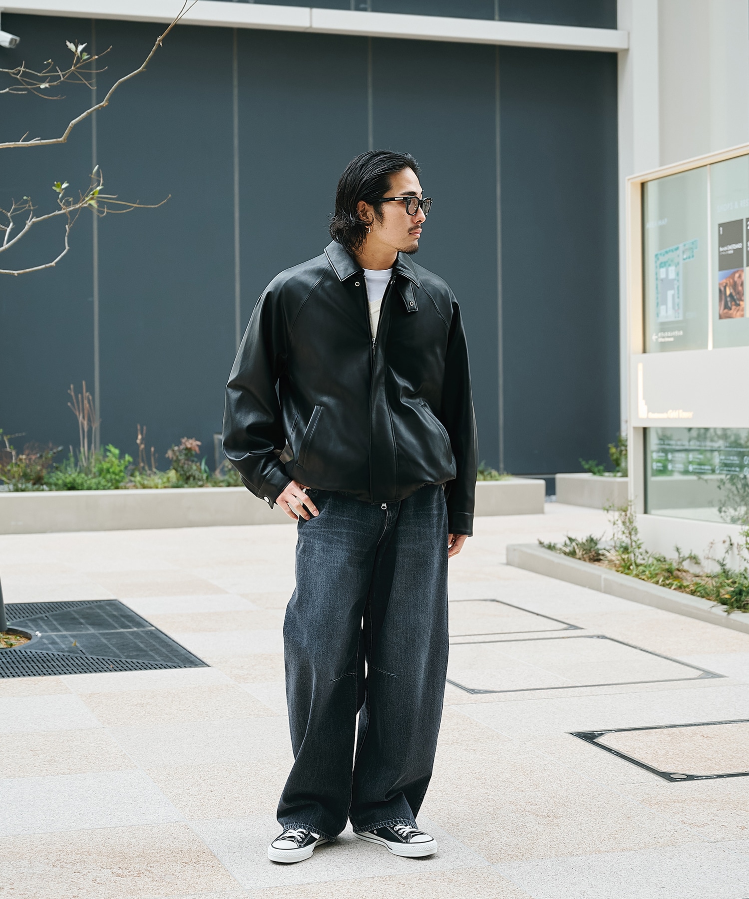 MODERN LEATHER BLOUSON STUDIOUS