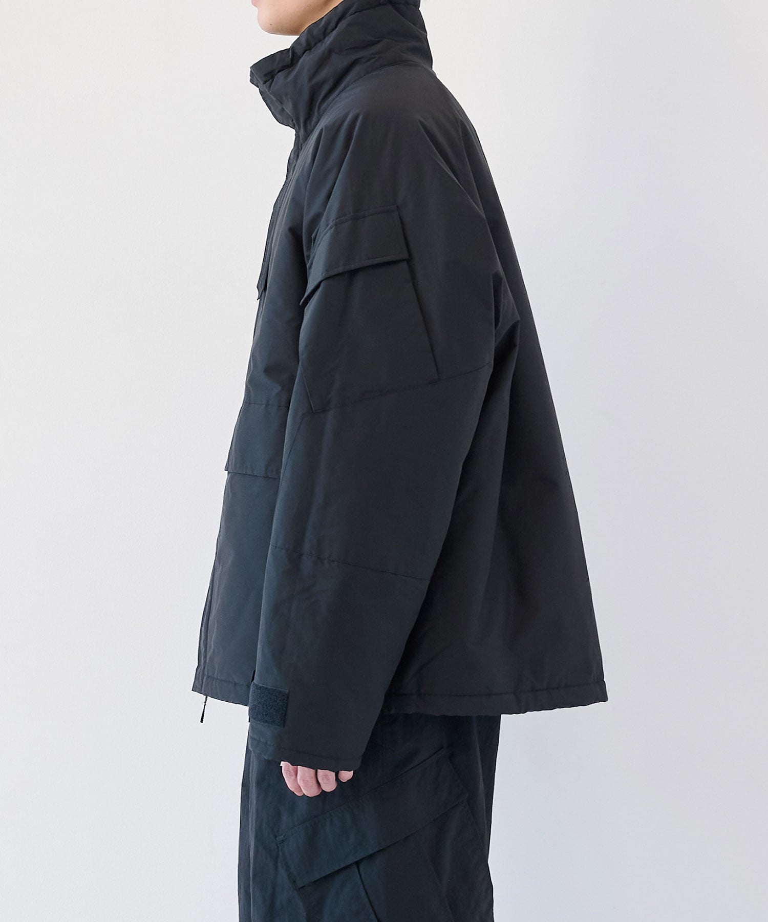 オーガニックコットンブラタクシルク高密度タイプライター / パフドECWCSジャケット MARKAWARE/marka