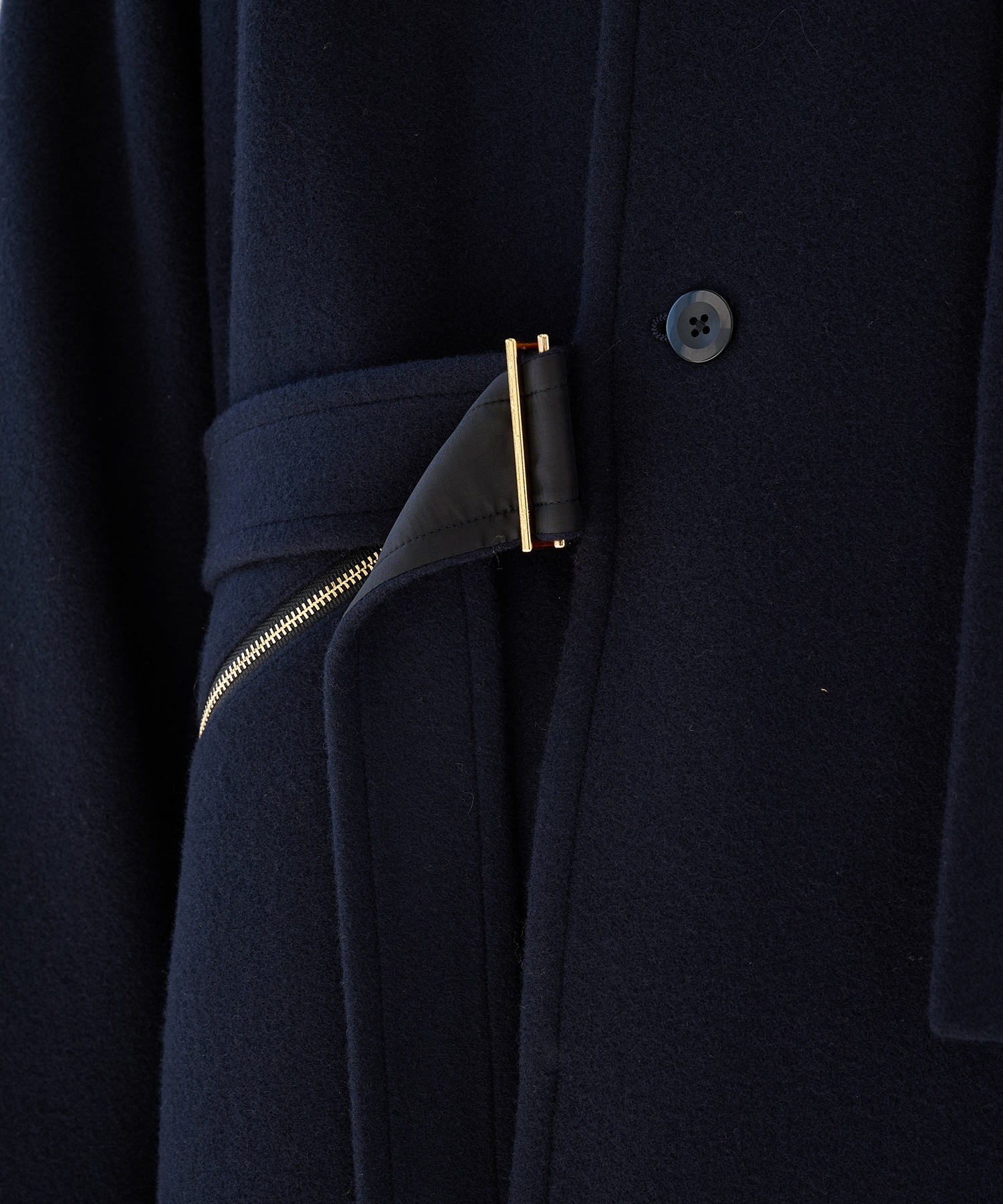 別注 Soutien Collar Tie Locken coat CULLNI