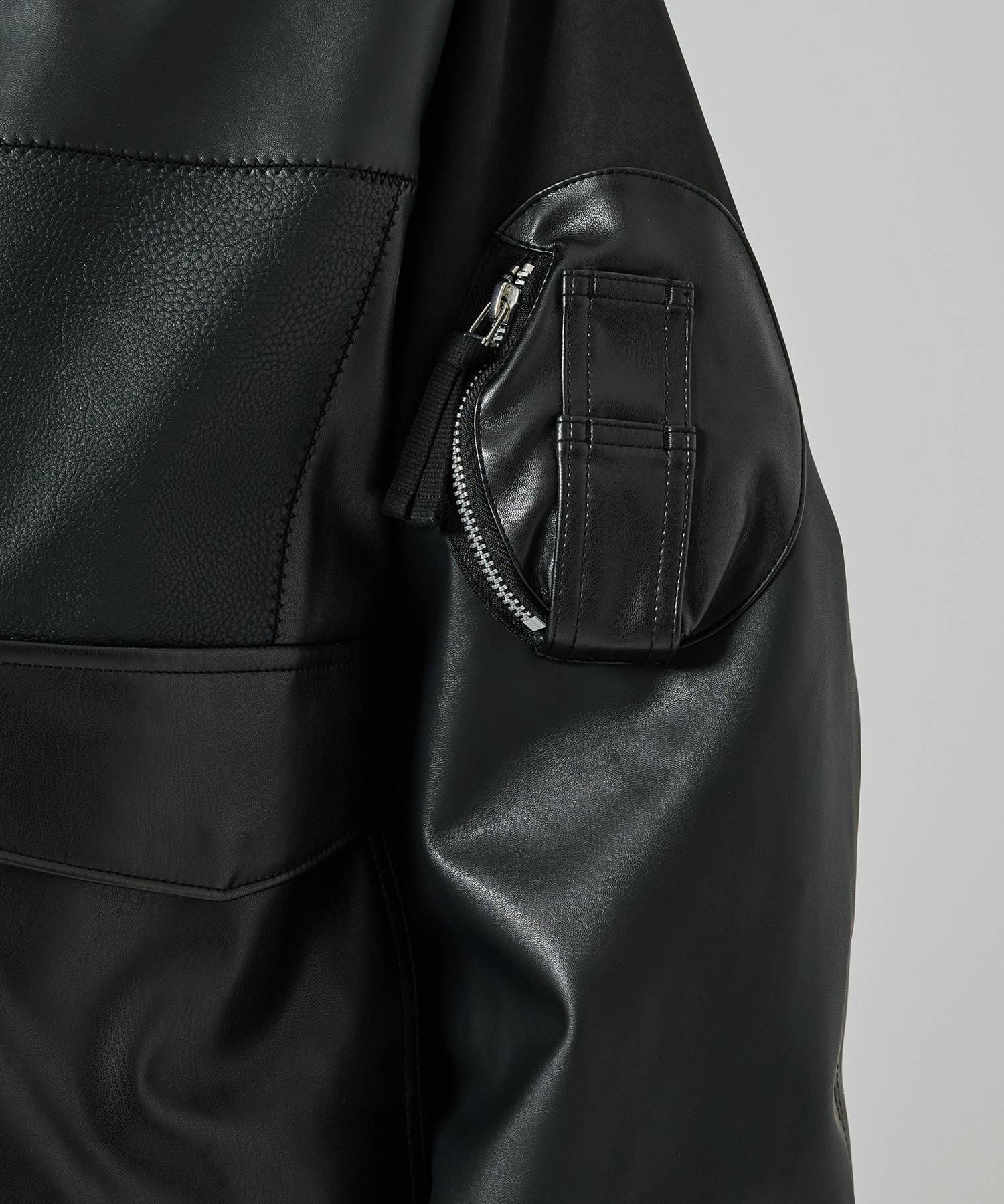 SYNTHETIC LEATHER PATCHWORK BLOUSON / HP-J011-051 COMME des GARCONS HOMME