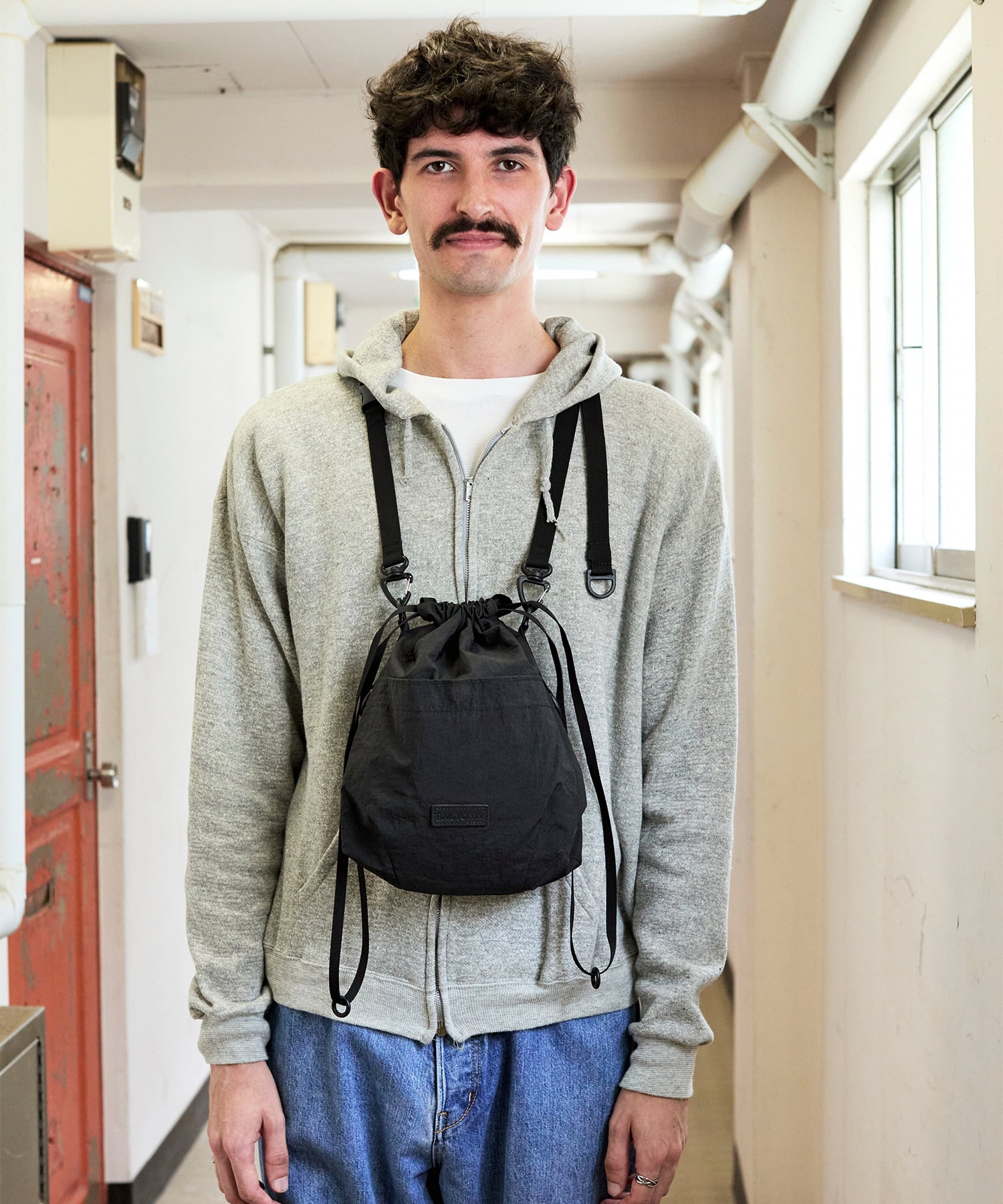 DRAW STRING BAG（SYNTHETIC LEATHER） BAICYCLON by bagjack