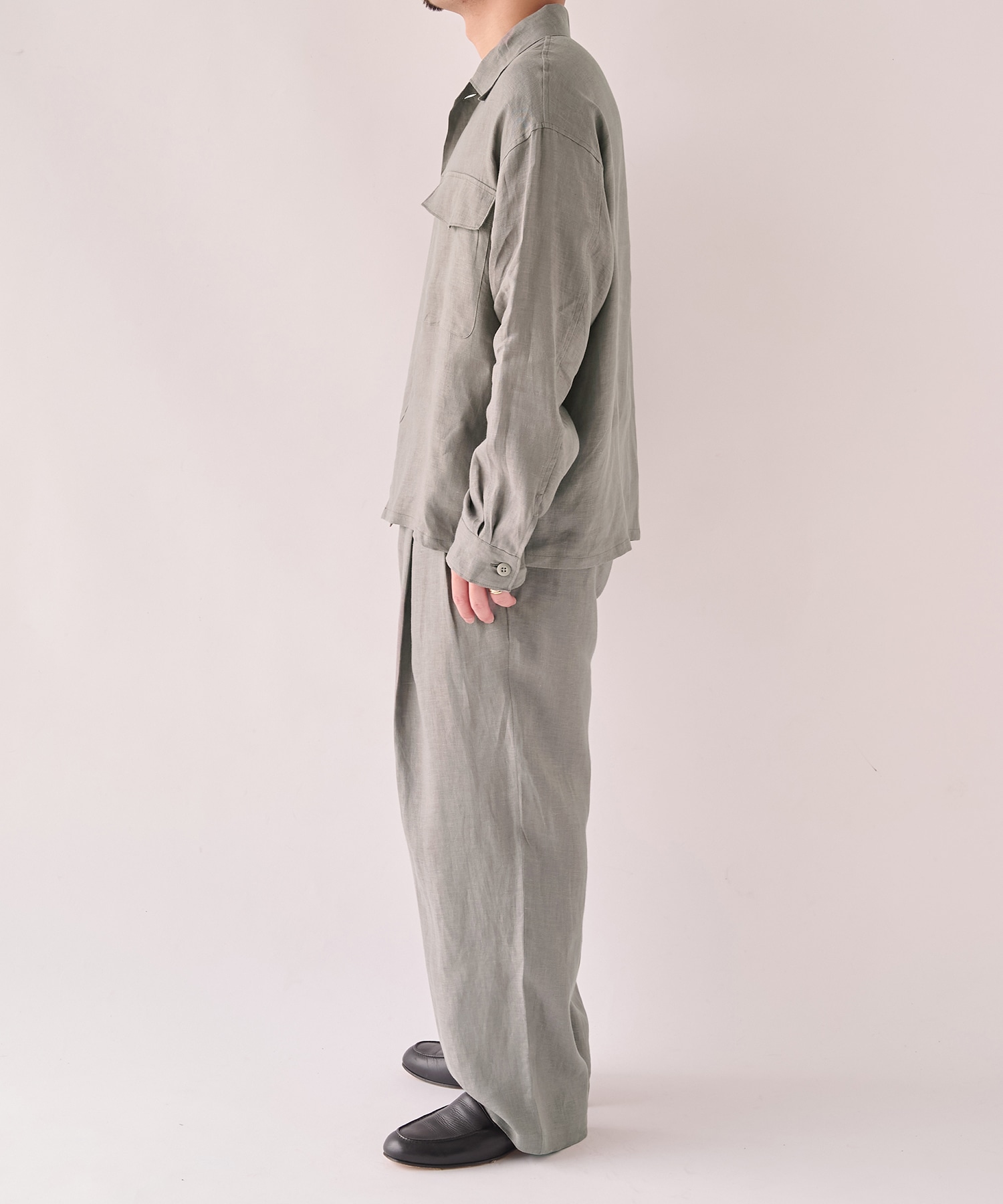 別注 LINEN TROPICAL FATIGUE SHIRT MARKAWARE/marka