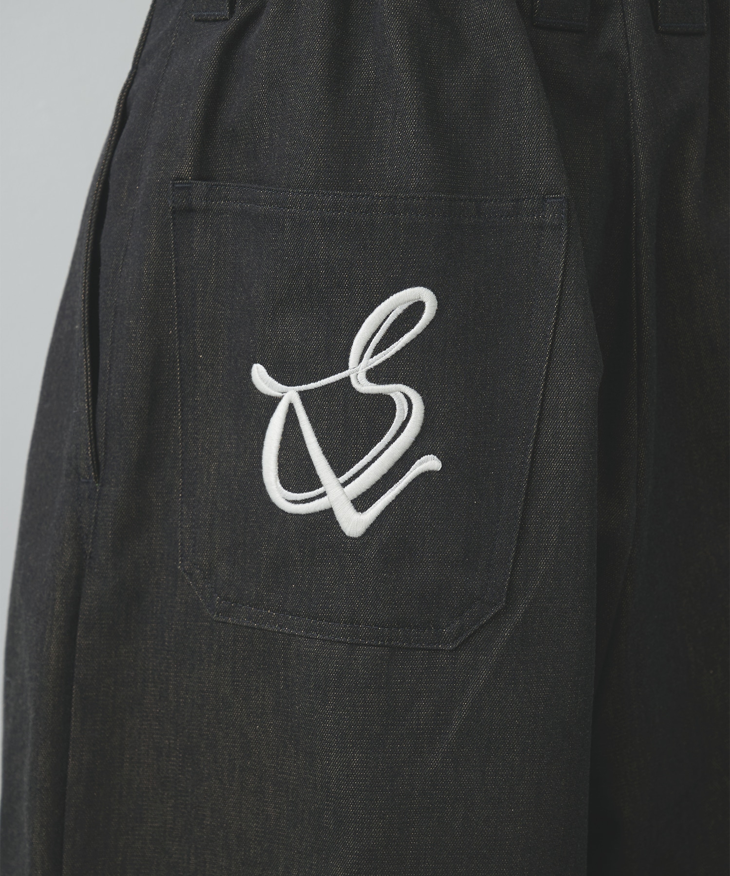 別注 denim easy half pants sulvam