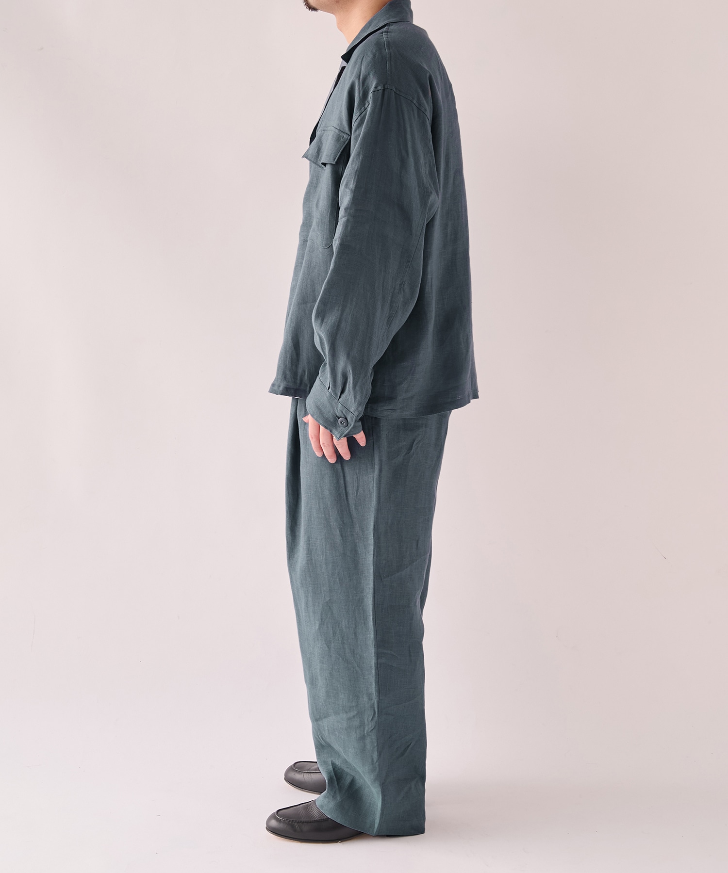 別注 LINEN TROPICAL WIDE LEG EASY PANTS MARKAWARE/marka