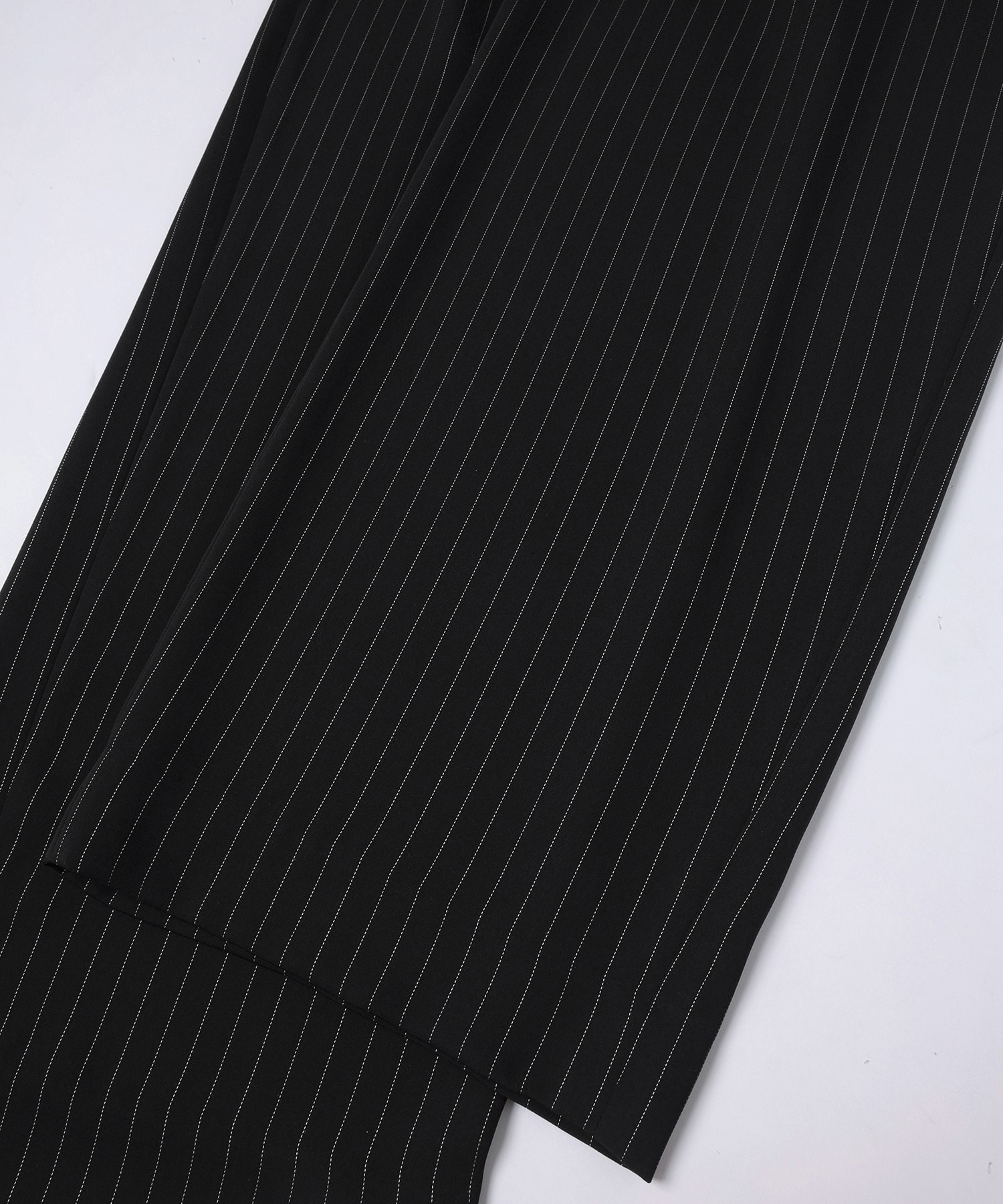 Stripe Double Cloth Tuck Wide Pant CULLNI