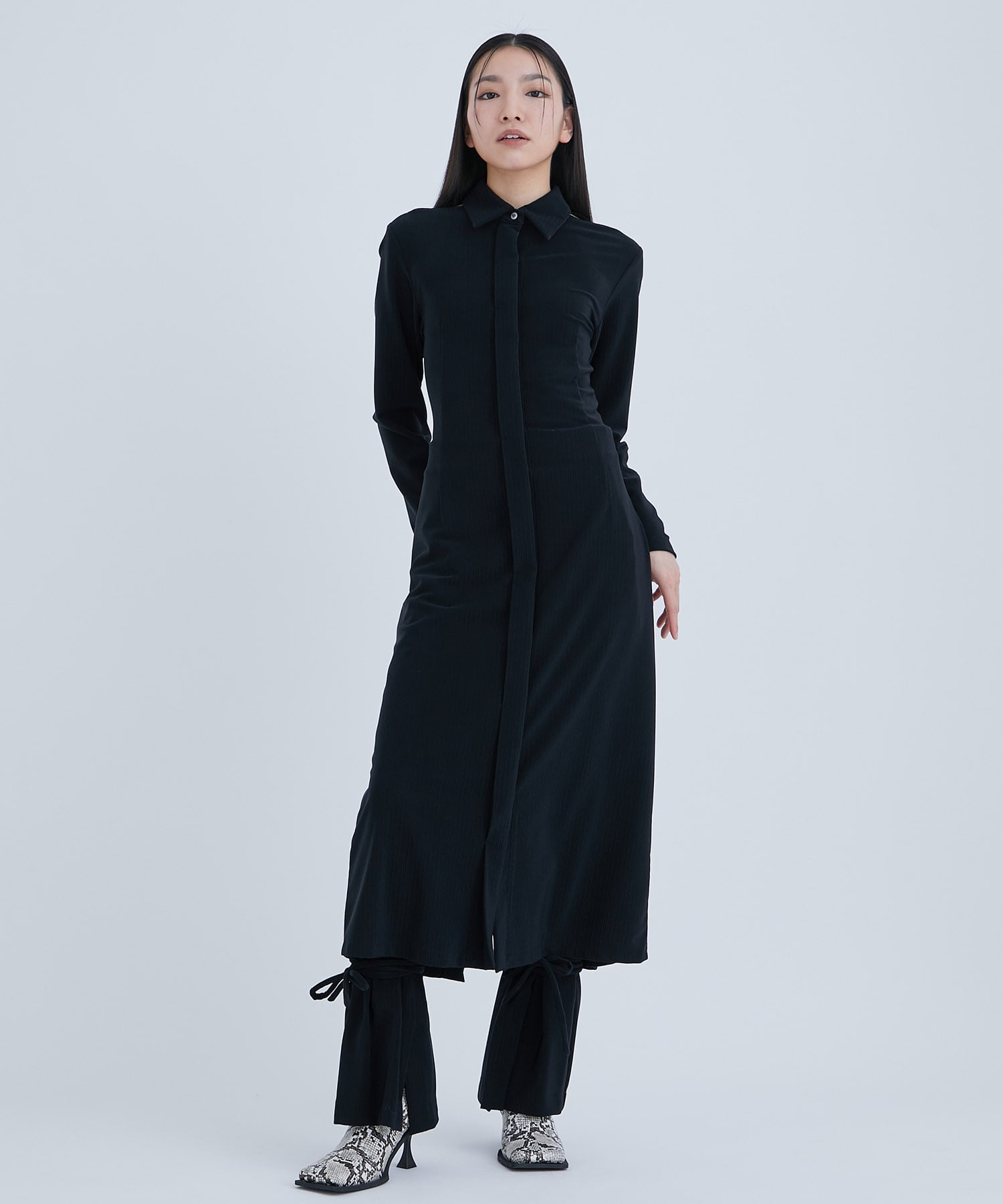 Back Twisted Dress(1 BLACK): STUDIOUS: WOMENS｜ STUDIOUS ONLINE