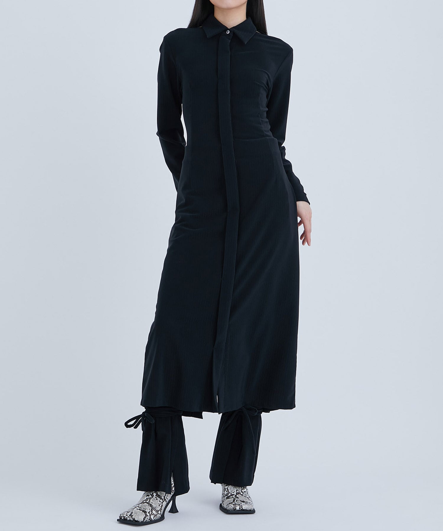 Back Twisted Dress(1 BLACK): STUDIOUS: WOMENS｜ STUDIOUS ONLINE 