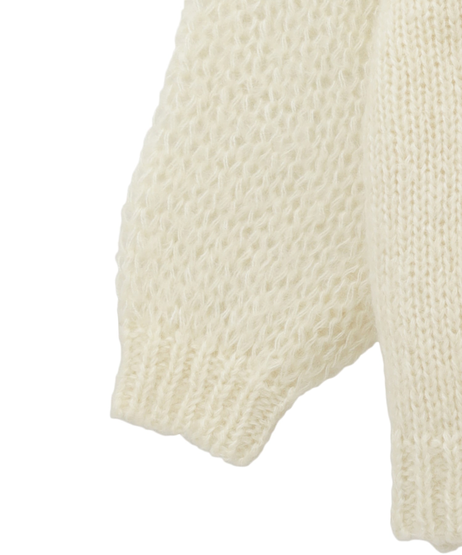 HALF SHEER LOOSE MOHAIR KNIT TOPS(1 IVORY): CLANE: WOMENS