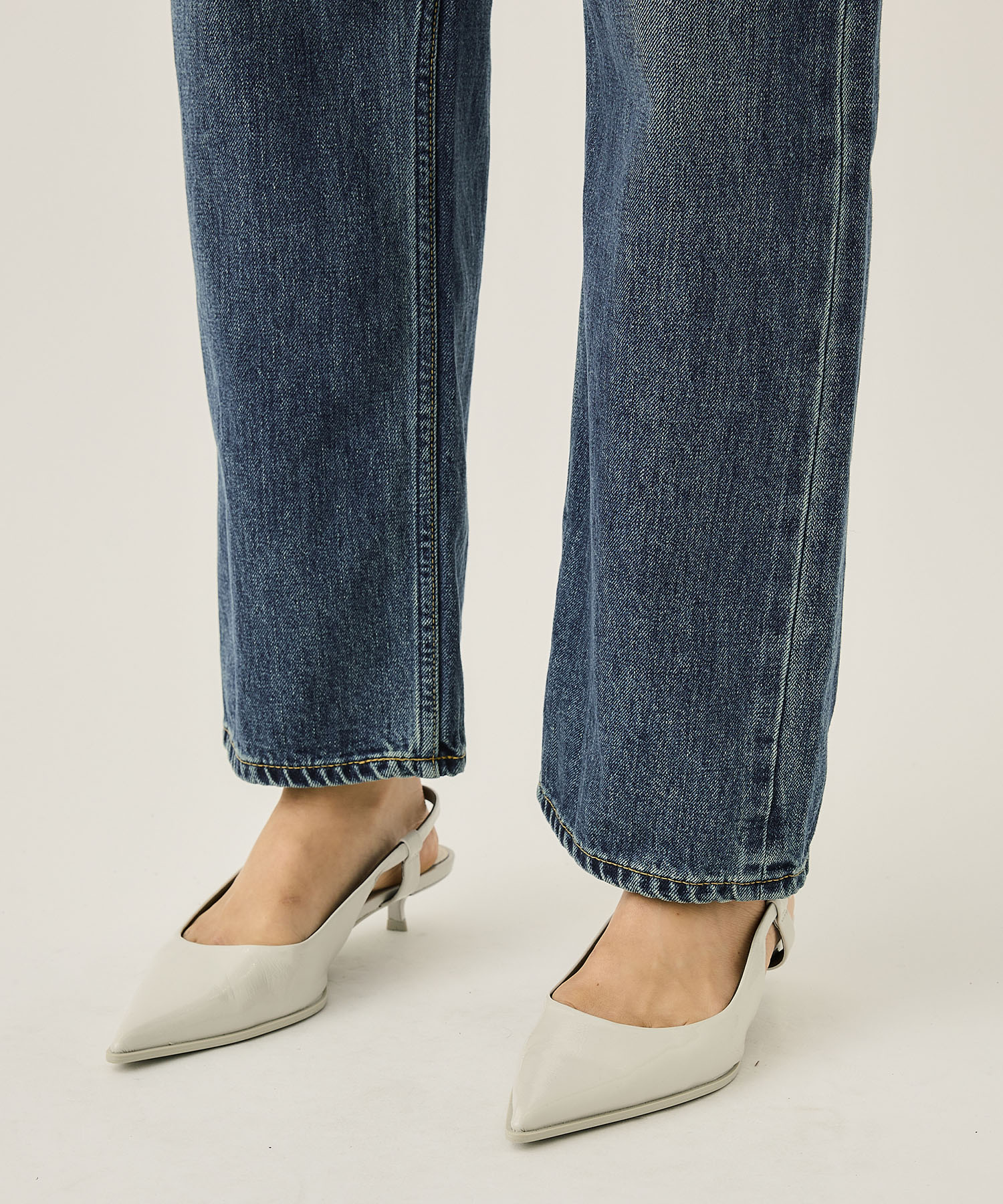 selvedge denim bleach cropped pants beautiful people