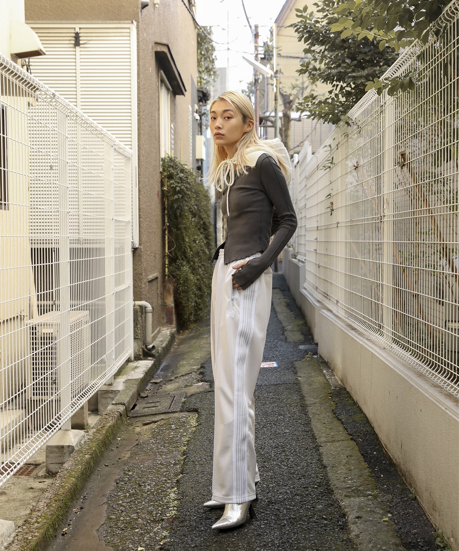 別注Track Pant STRAIGHT(XS LIGHT GREY): Needles: WOMENS｜ STUDIOUS