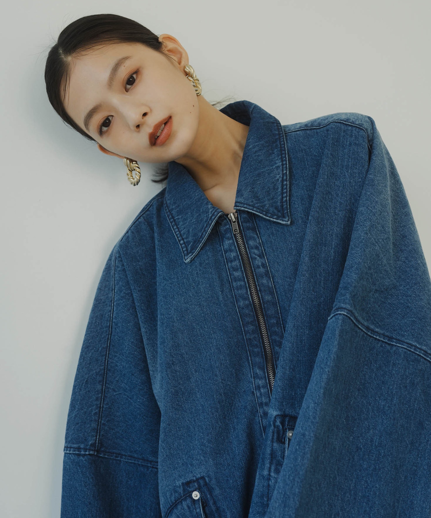 denim over shirt jacket(XS BLUE): KnuthMarf: WOMENS｜ STUDIOUS