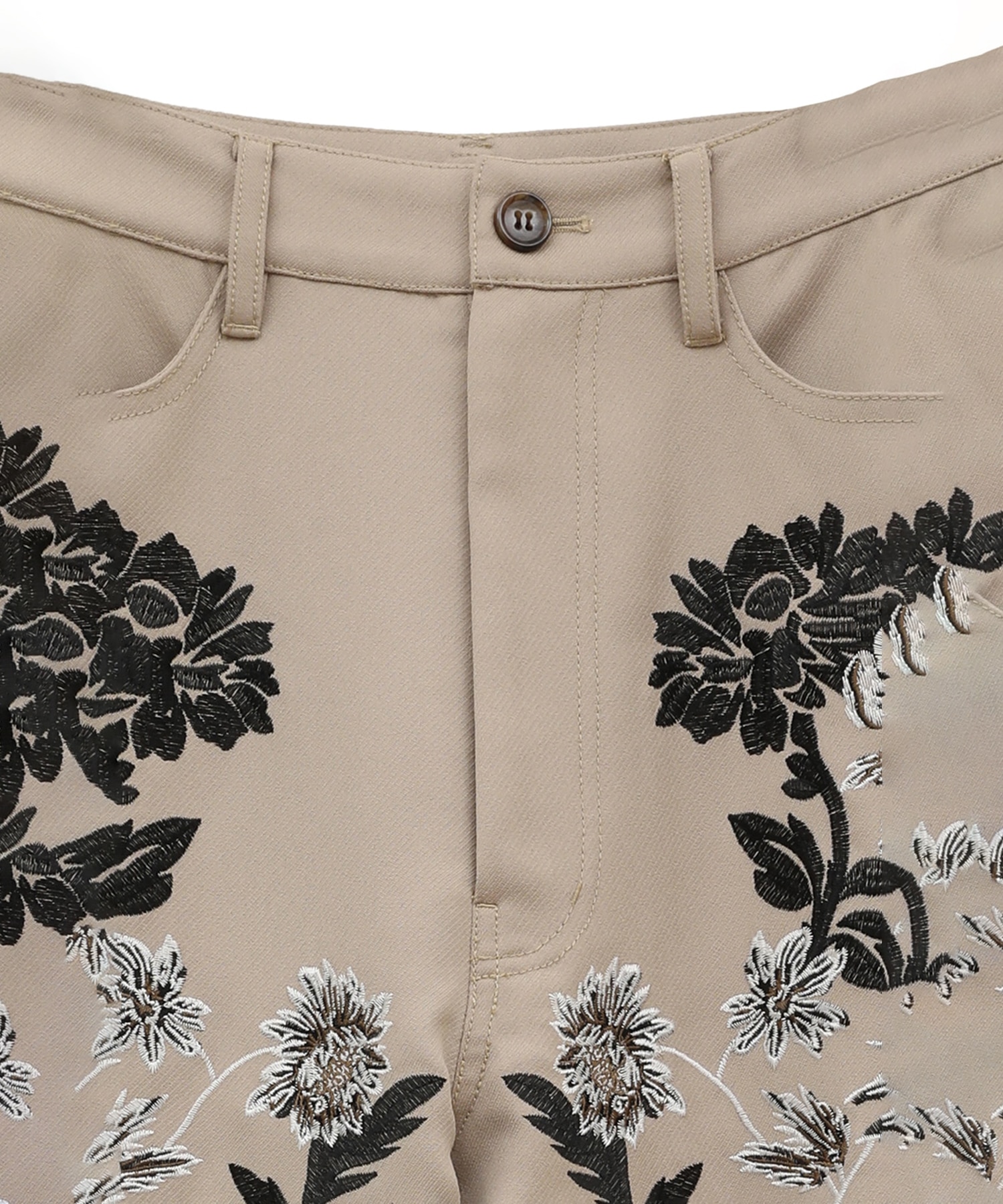 FLOWER EMBROIDERY PANTS CLANE